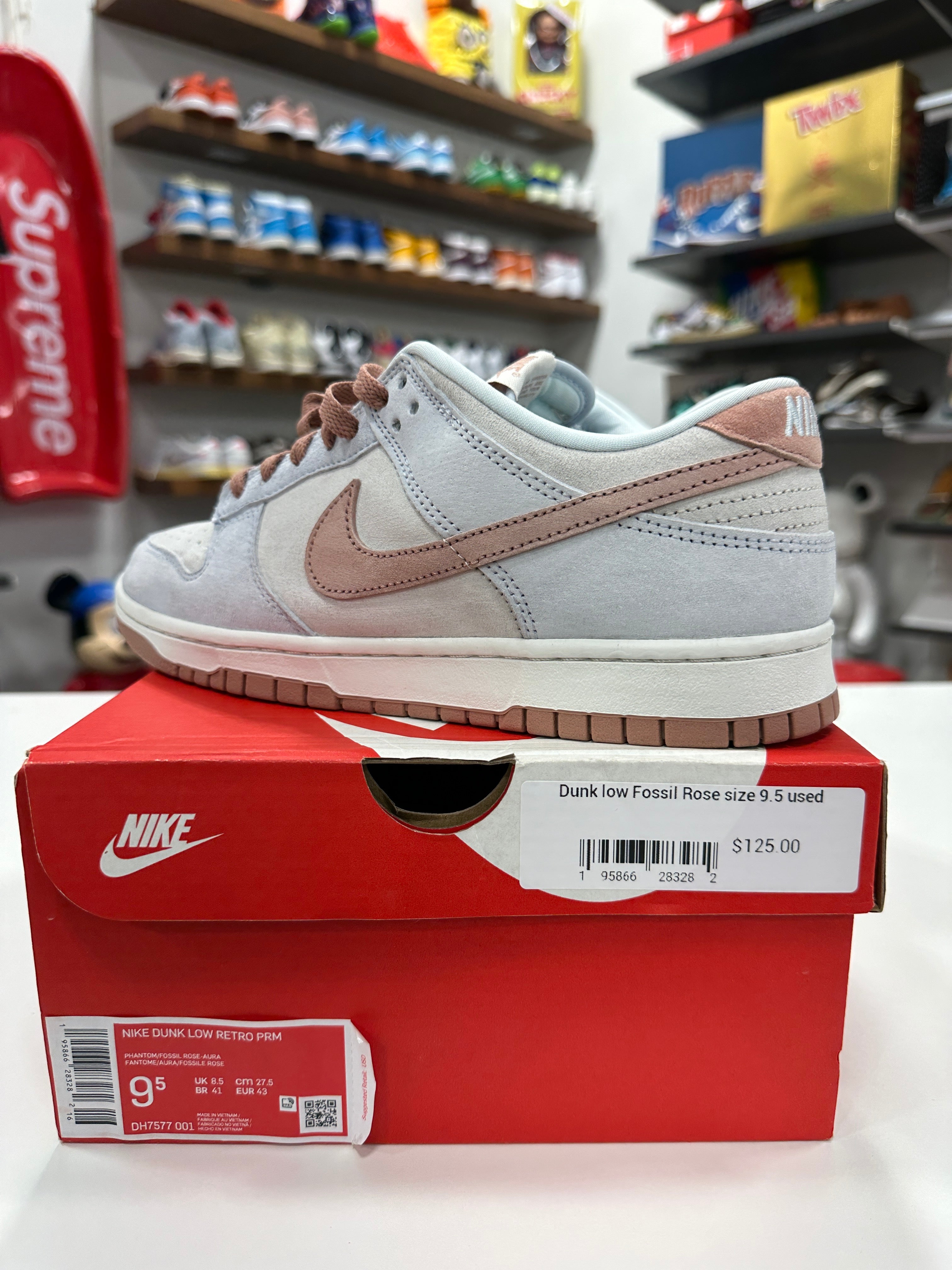 Nike Dunk Low Phantom Fossil Rose Sz 9.5