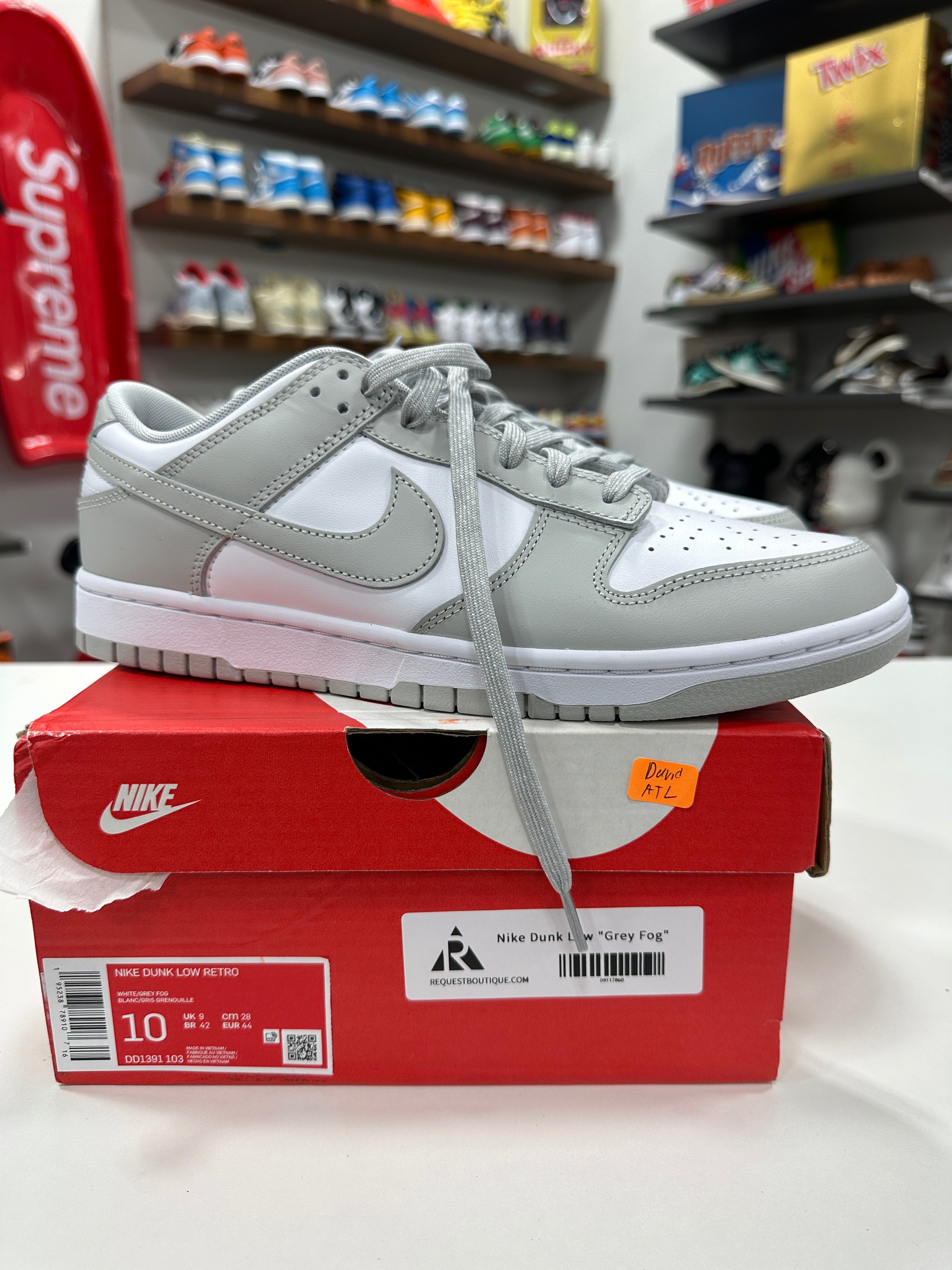 Nike Dunk Low Grey Fog Sz 10