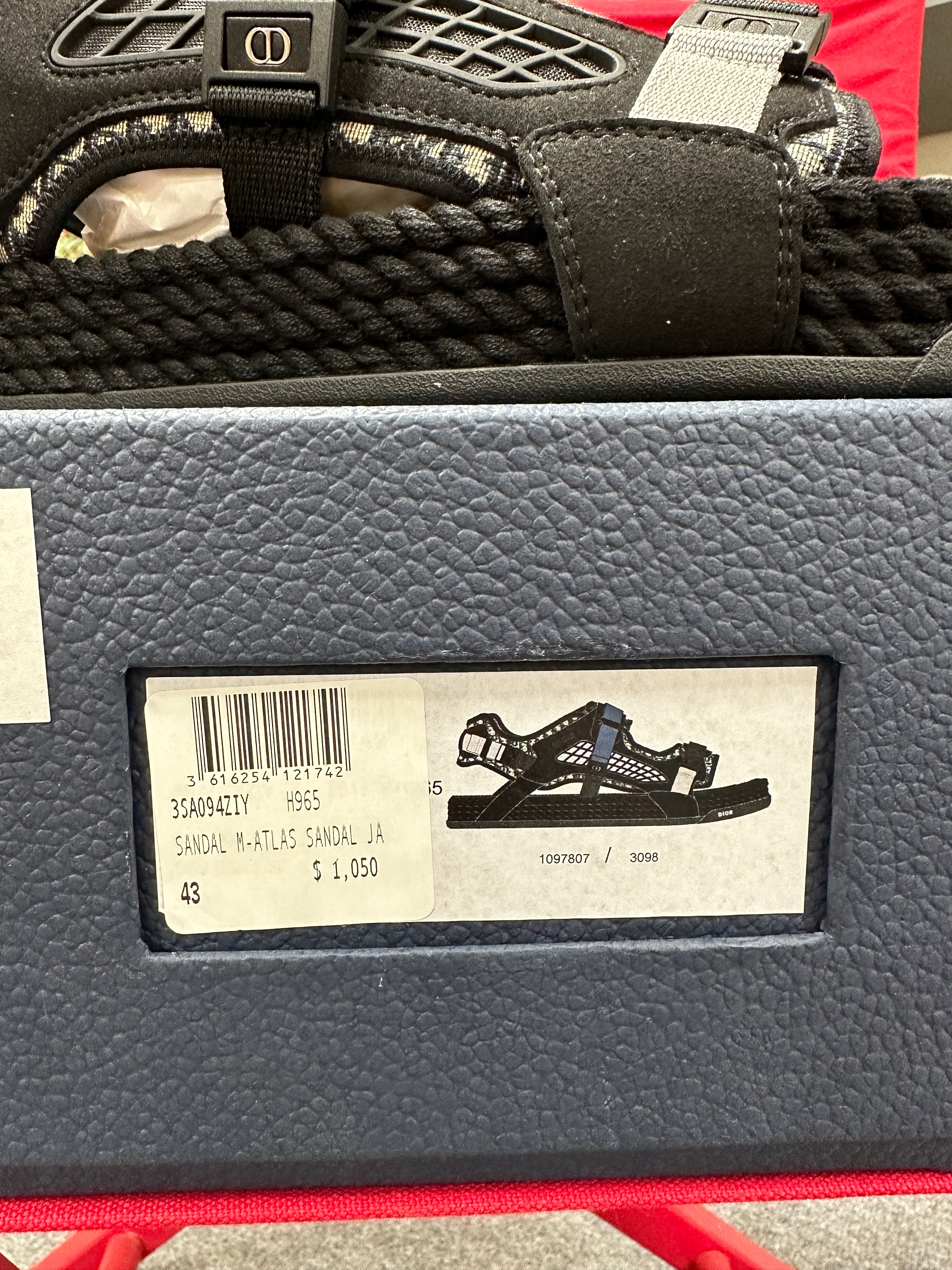 Dior Atlas Sandals Sz 43