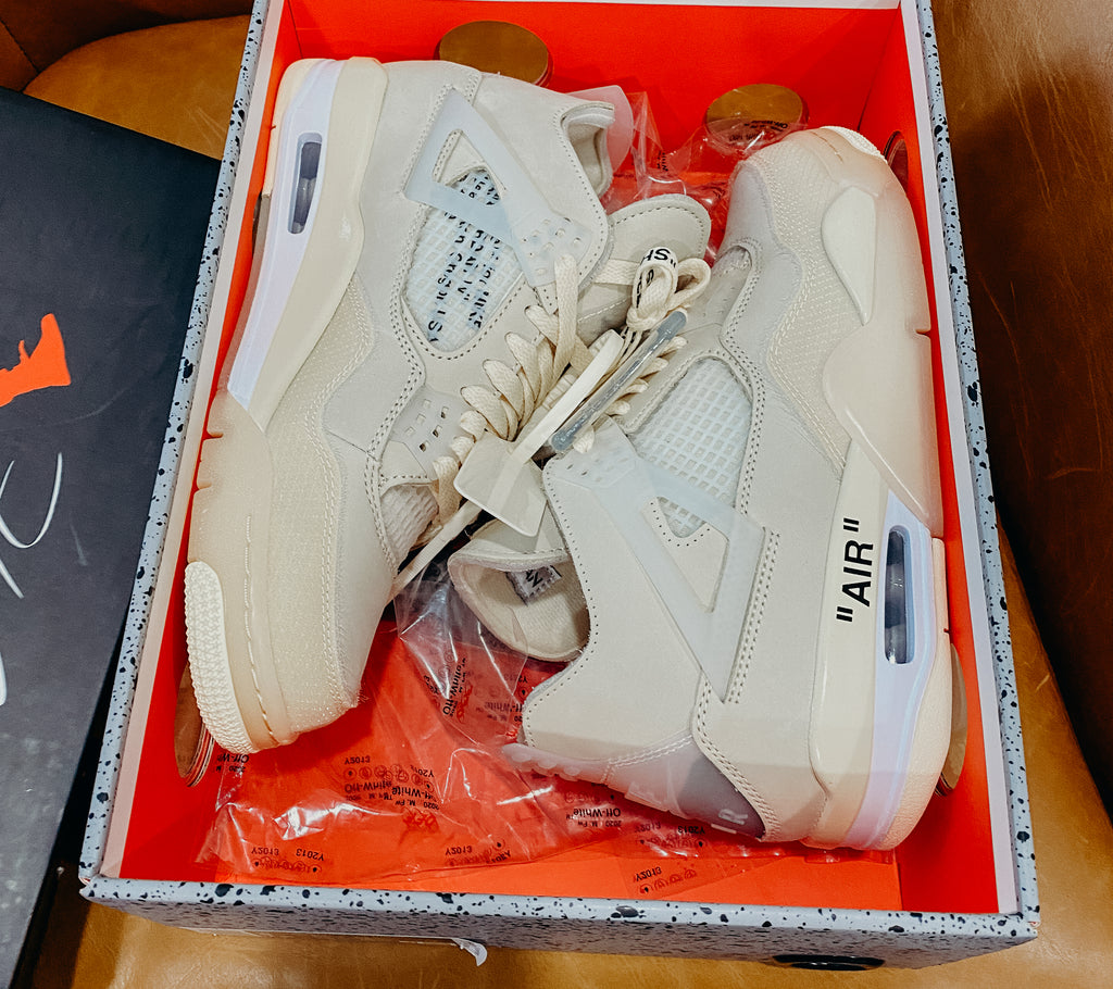 Jordan 4 Retro Off-White Sail Sz Women's 9 Mens 7.5