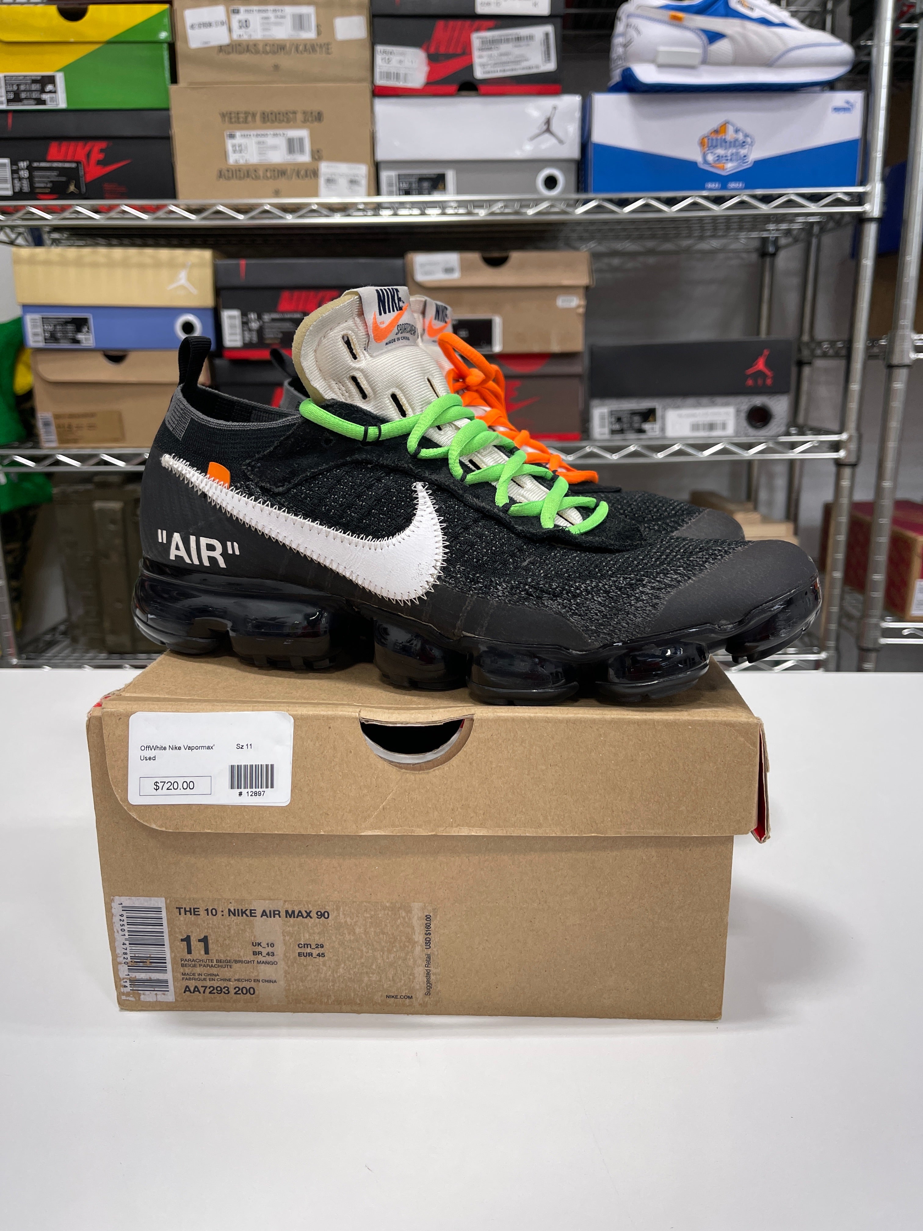 Nike x Off White Vapor Max Sz 11