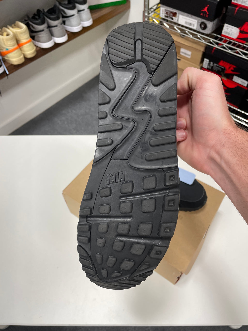 Nike Air Max 90 OFF-WHITE Black Sz 9.5