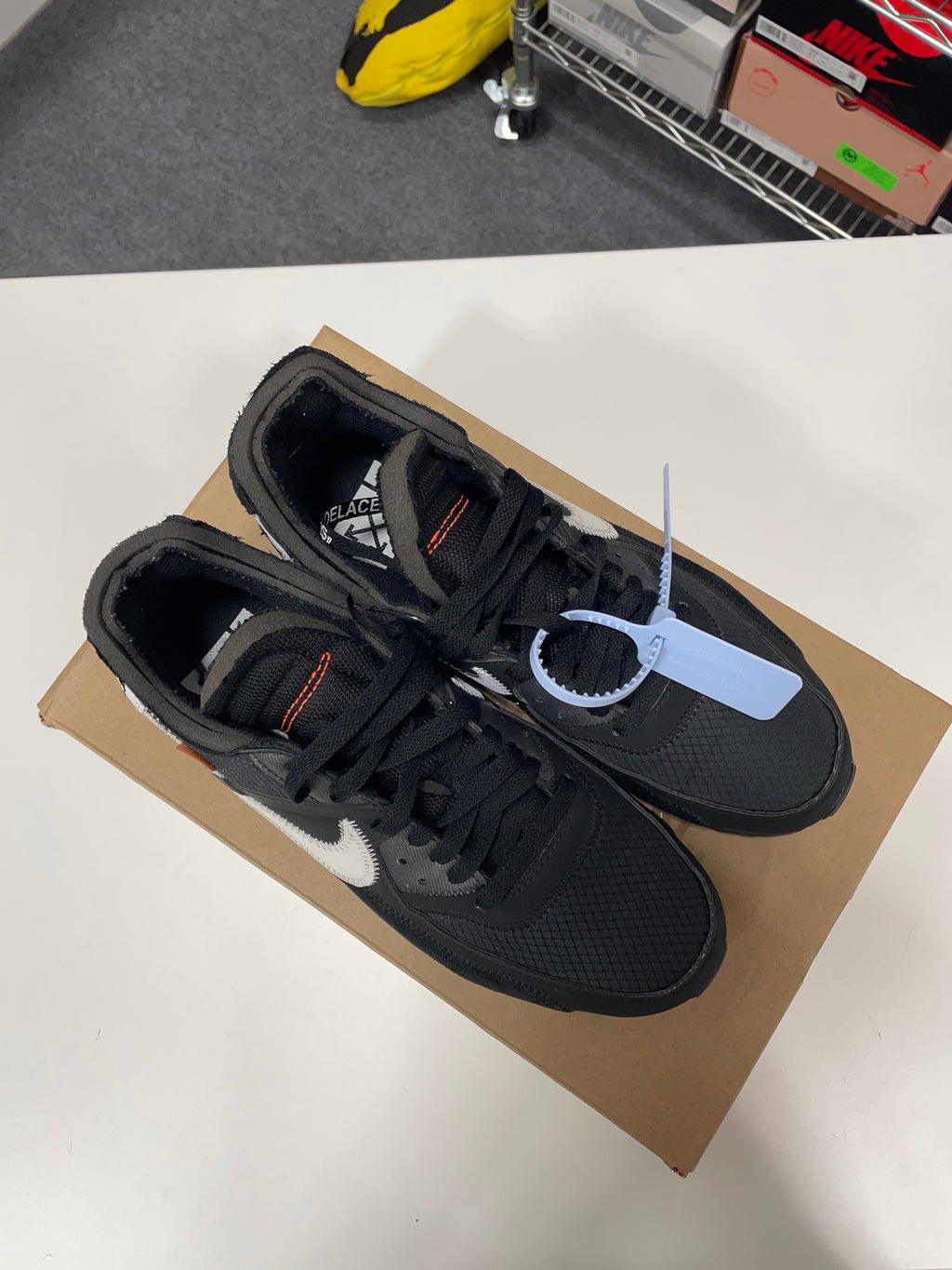 Nike Air Max 90 OFF-WHITE Black Sz 9.5