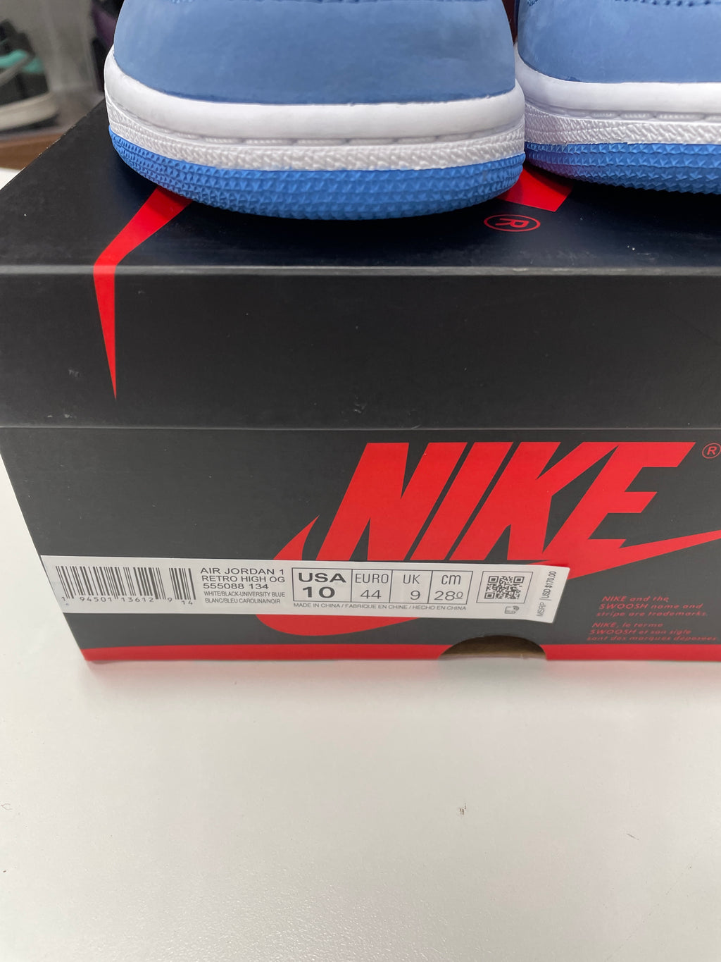 Jordan 1 University Blue Sz 10