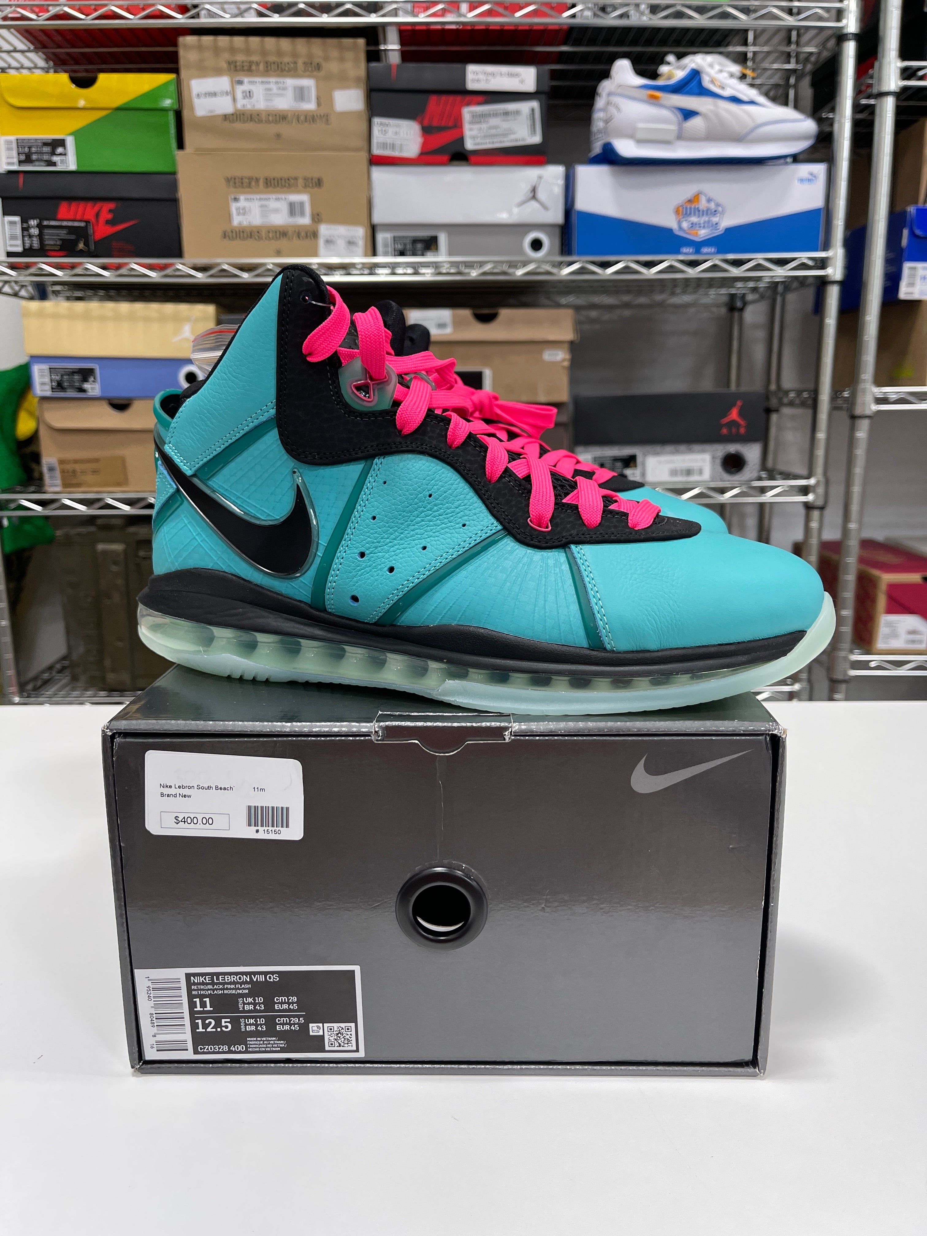 Nike Lebron 8 Pre-Heat/South Beach 2021 Sz 11