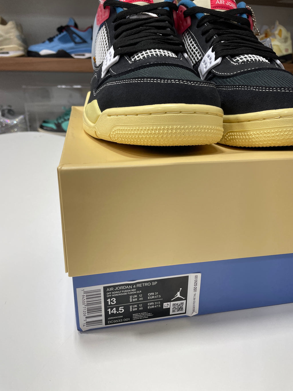 Jordan 4 Retro Union Off Noir Sz 13