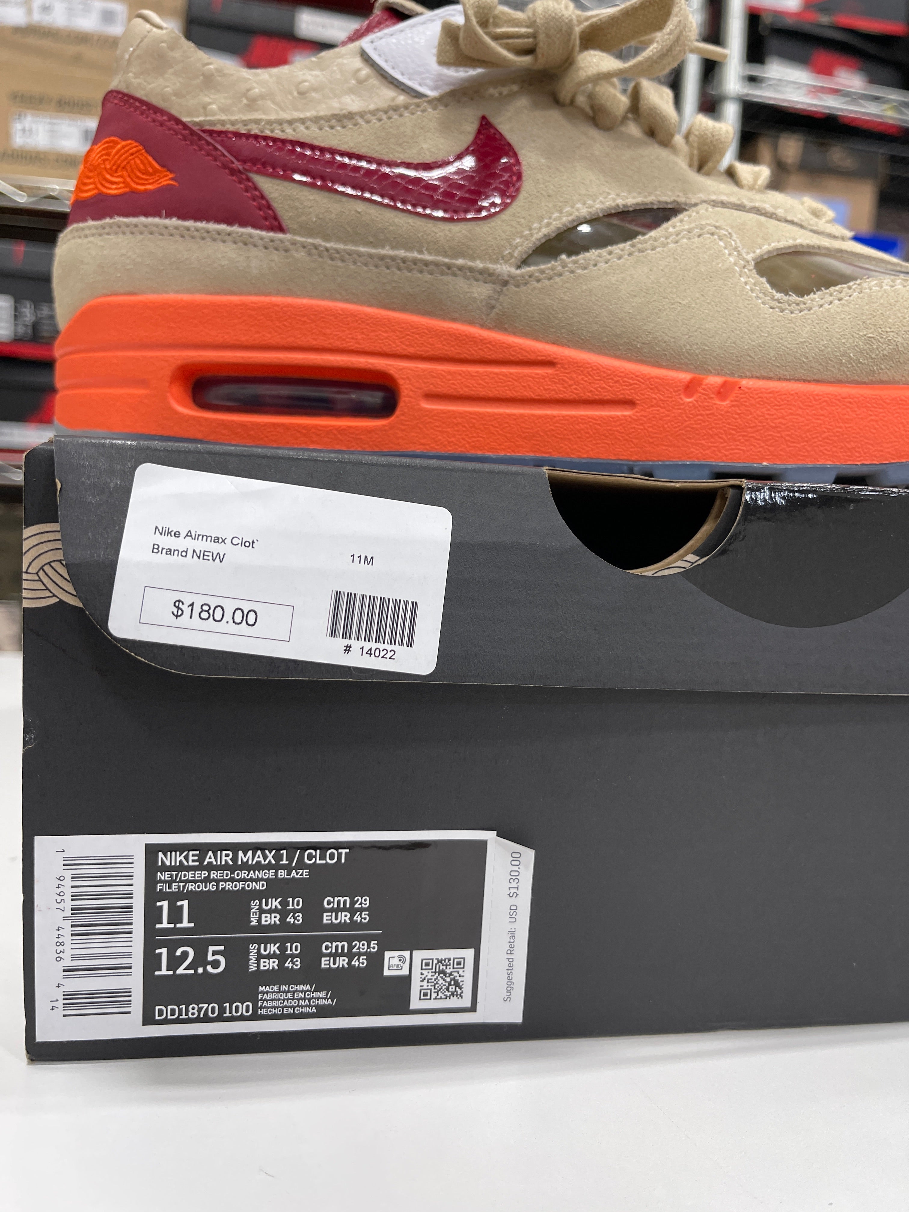 Nike x Clot Air Max 1 Sz 11