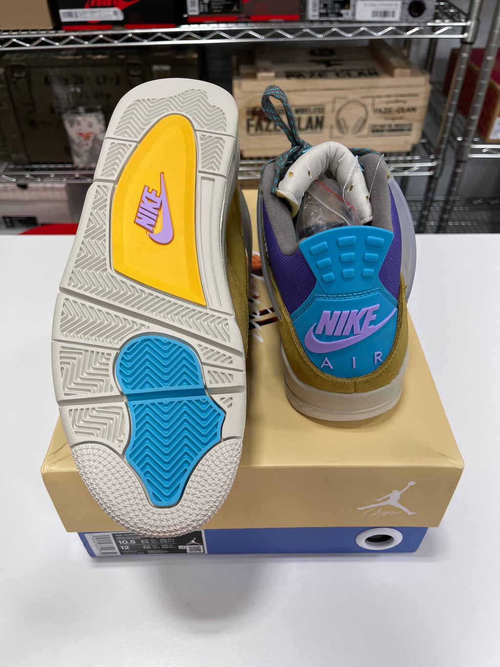 Nike x Union Jordan 4 Desert Moss Sz 10.5