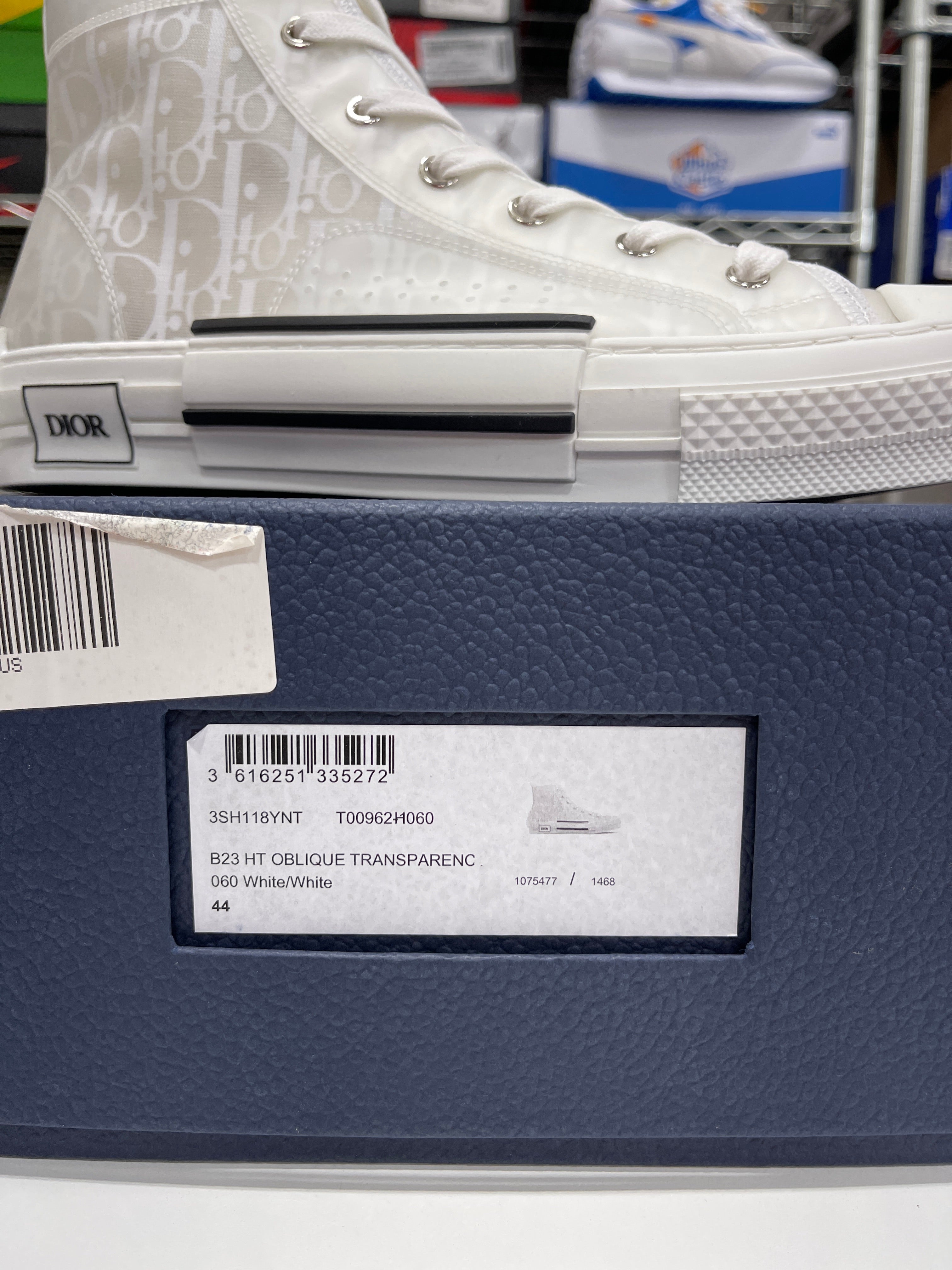 Dior High Top Oblique Transparenc Sz 44