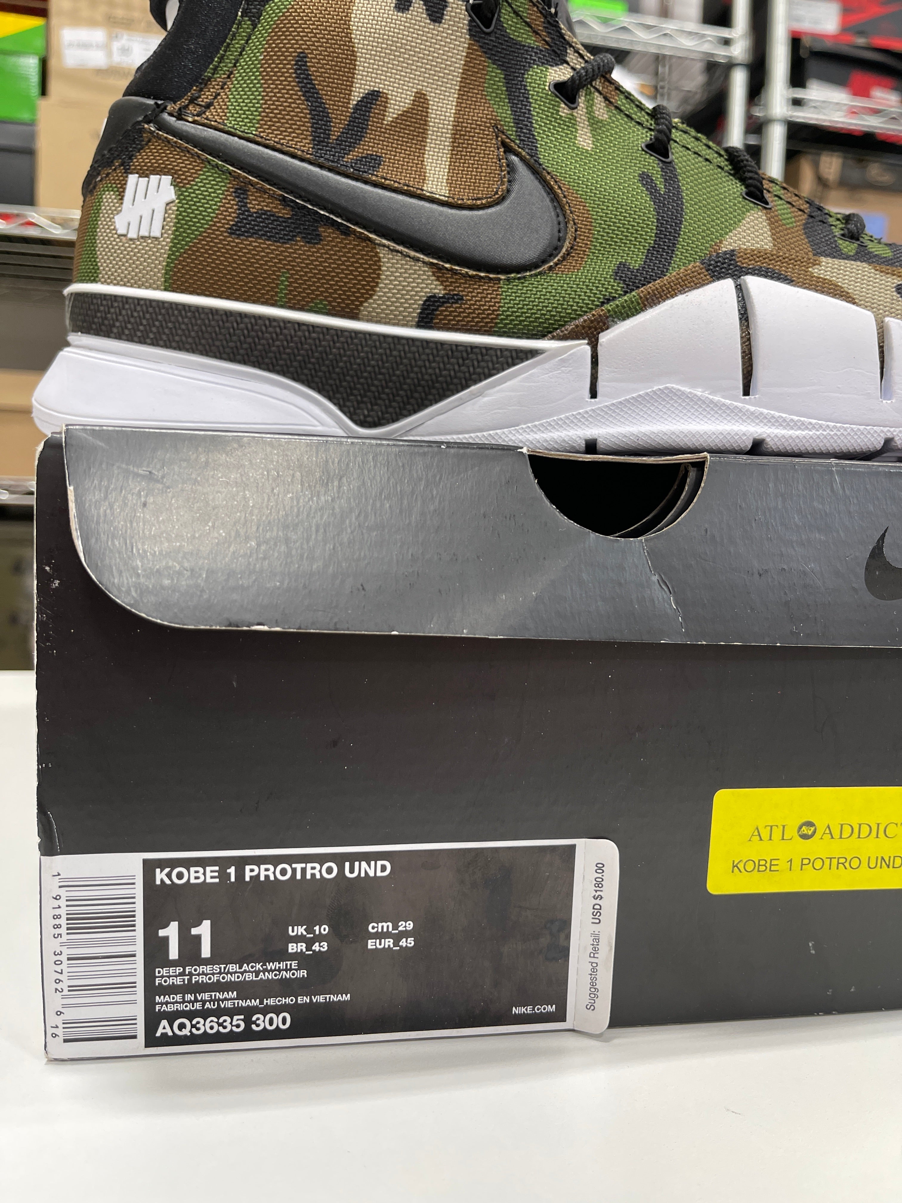 Nike Kobe 1 Protro Undefeated Camo Sz 11