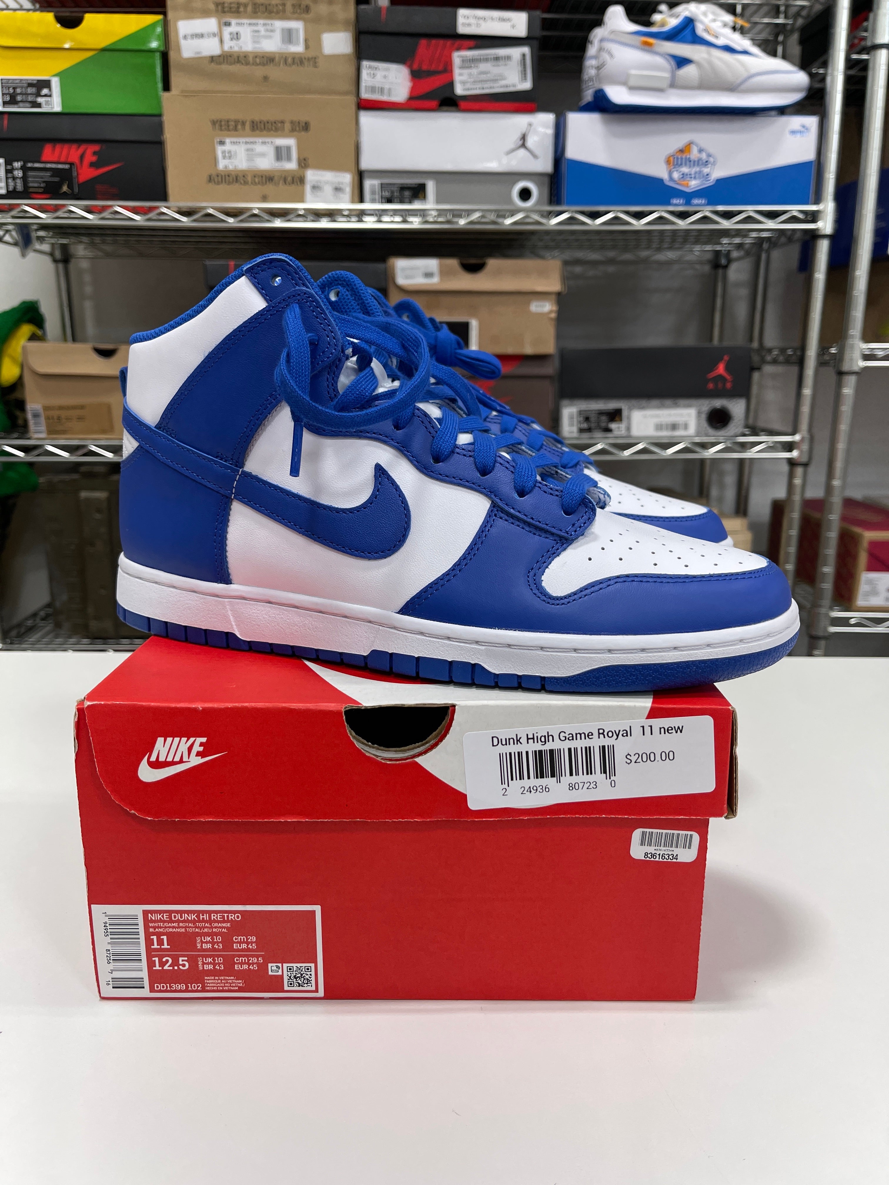 Nike Dunk High Game Royal Sz 11