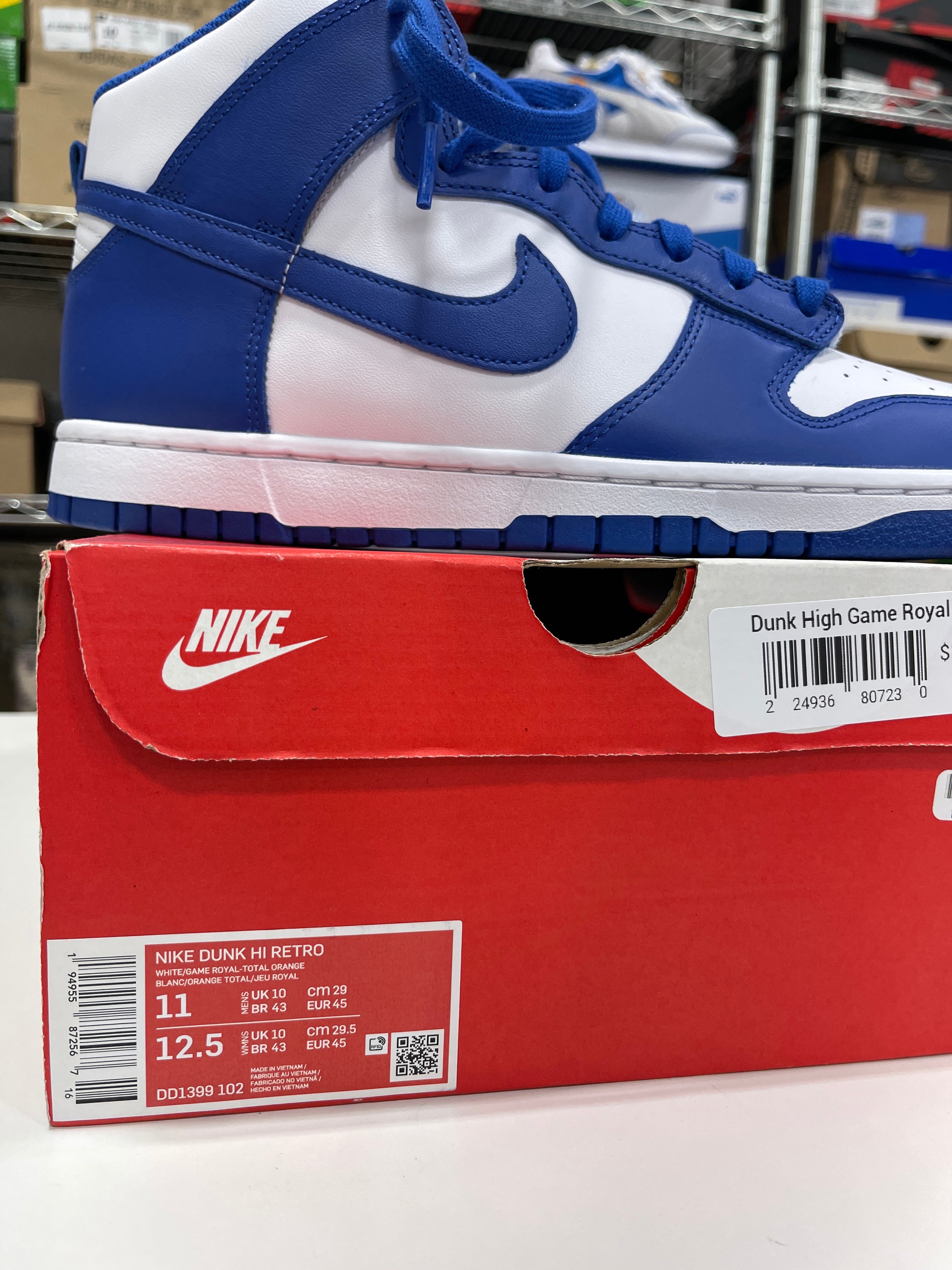 Nike Dunk High Game Royal Sz 11