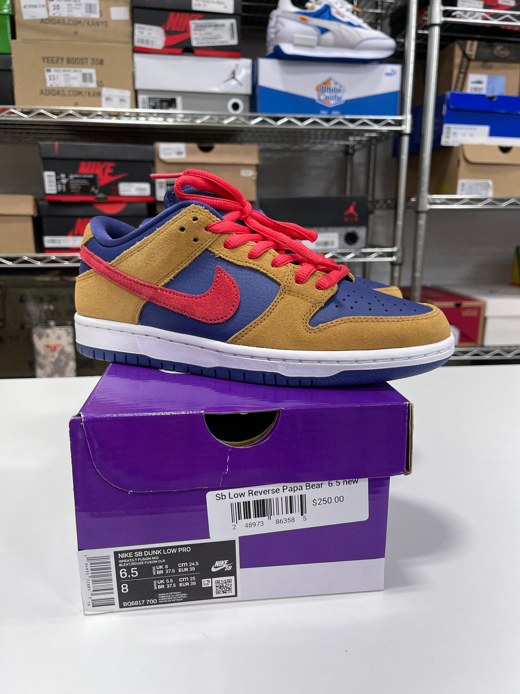 Nike Dunk Low SB Reverse Papa Bear Sz 6.5