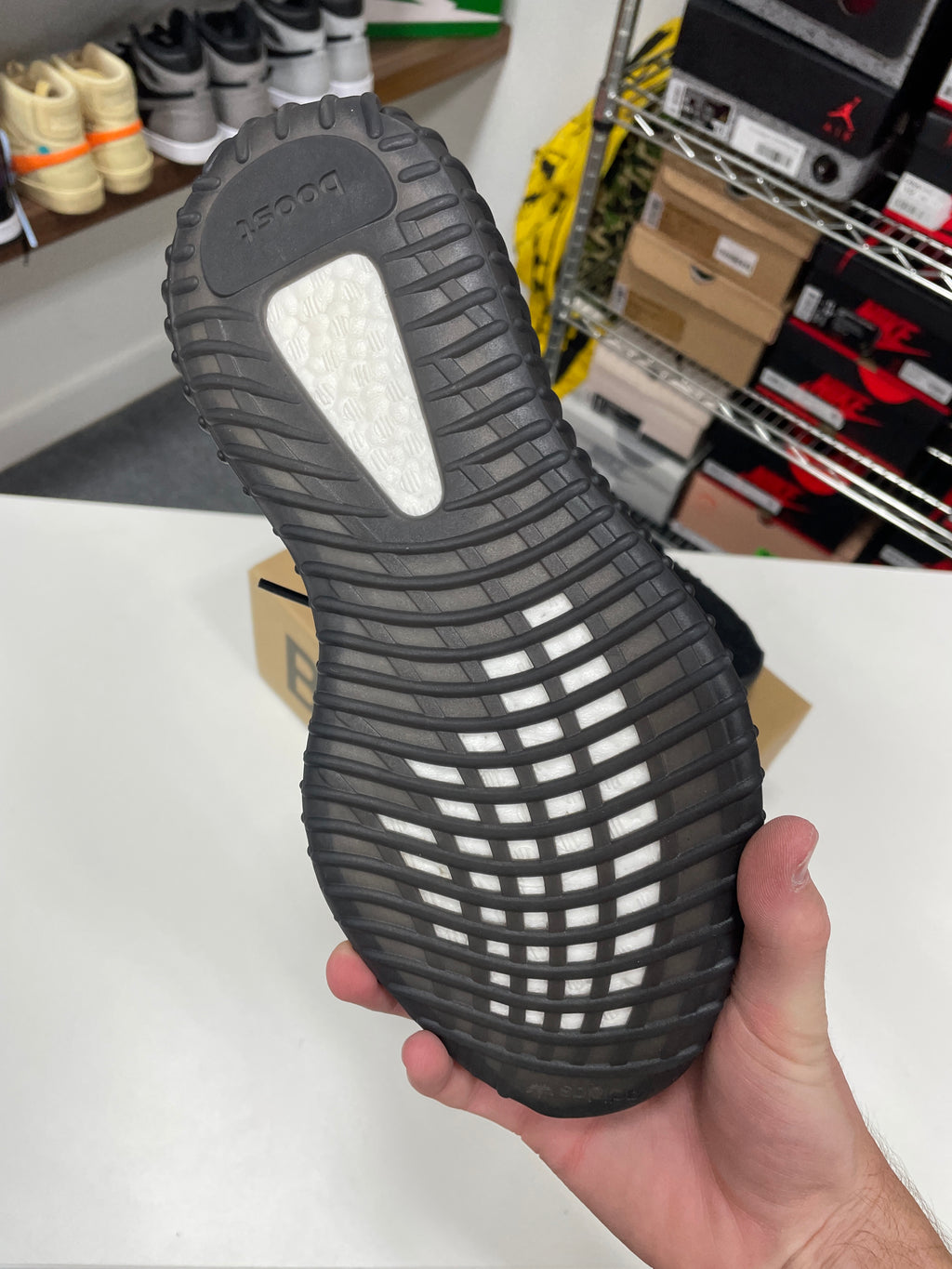 adidas Yeezy Boost 350 V2 Black Red Sz 9.5