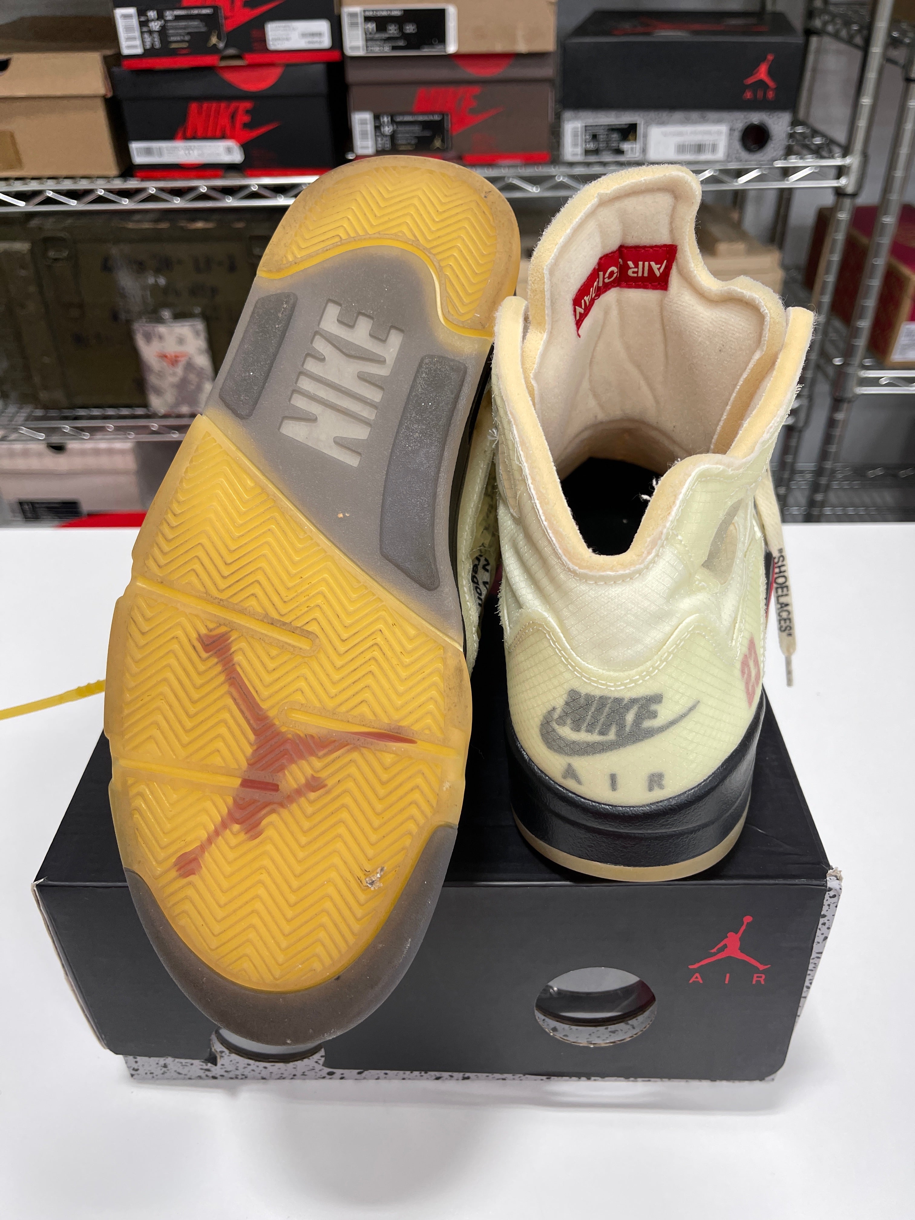 Nike x Off White Jordan 5 Sail Sz 10.5