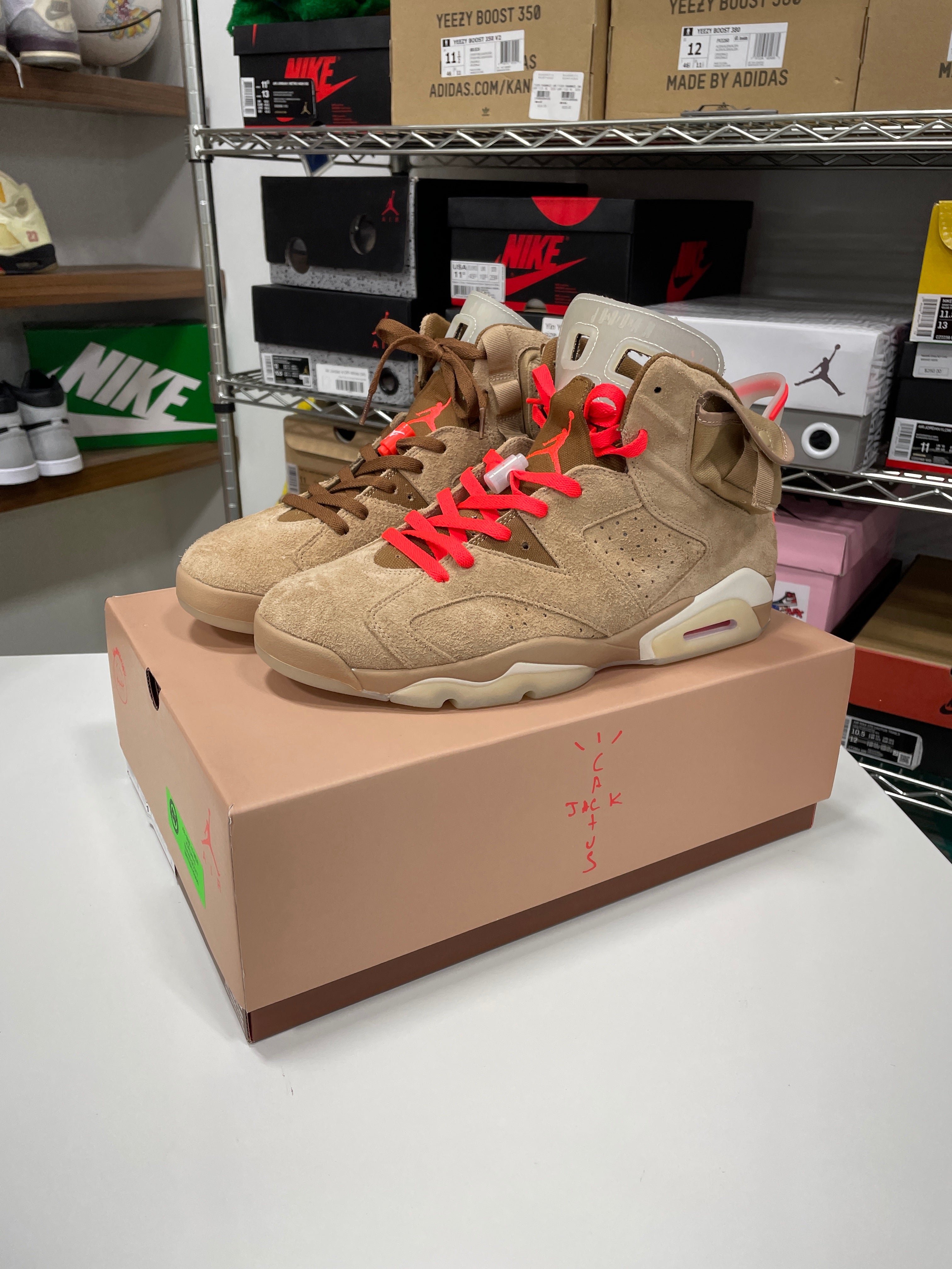 Jordan 6 Retro Travis Scott British Khaki Sz 11