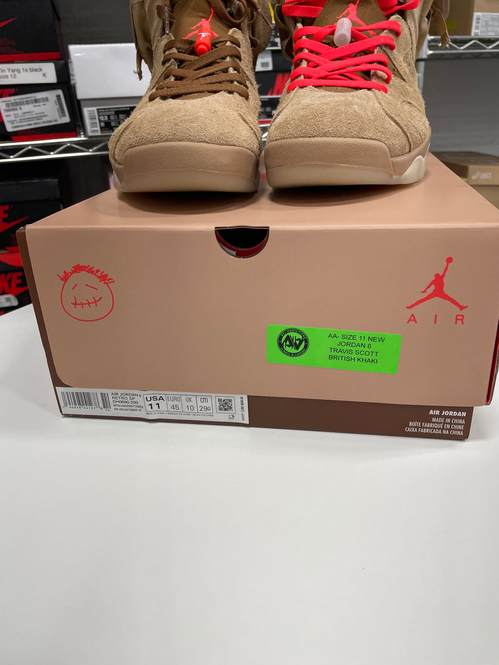 Jordan 6 Retro Travis Scott British Khaki Sz 11