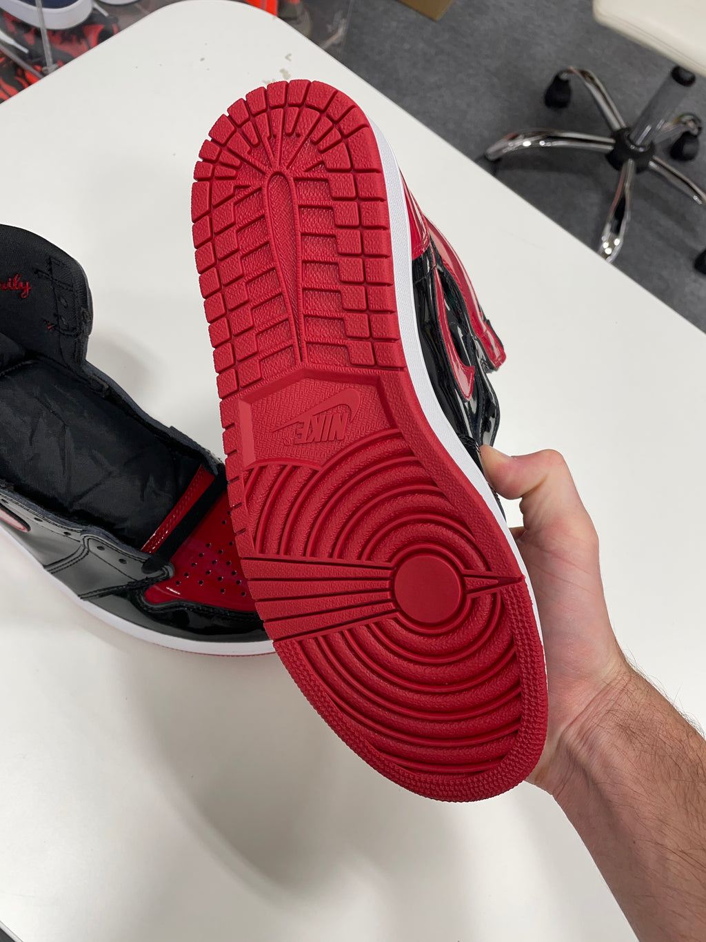 Jordan 1 High OG “Bred Patent” Sz 9 NO BOX