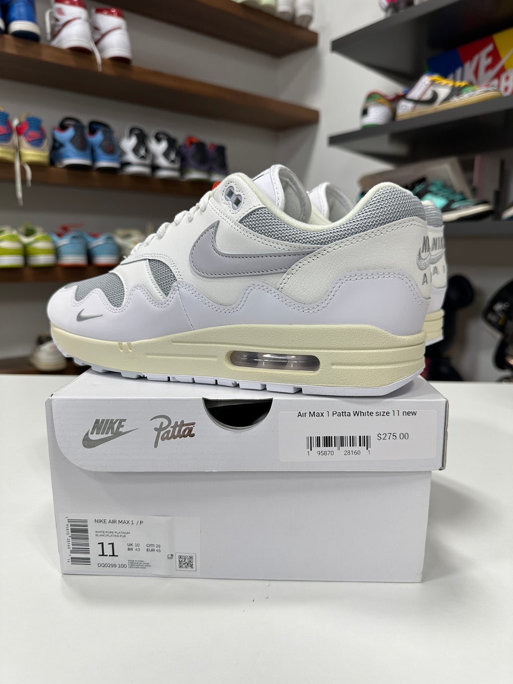 Patta Air Max One White Sz 11