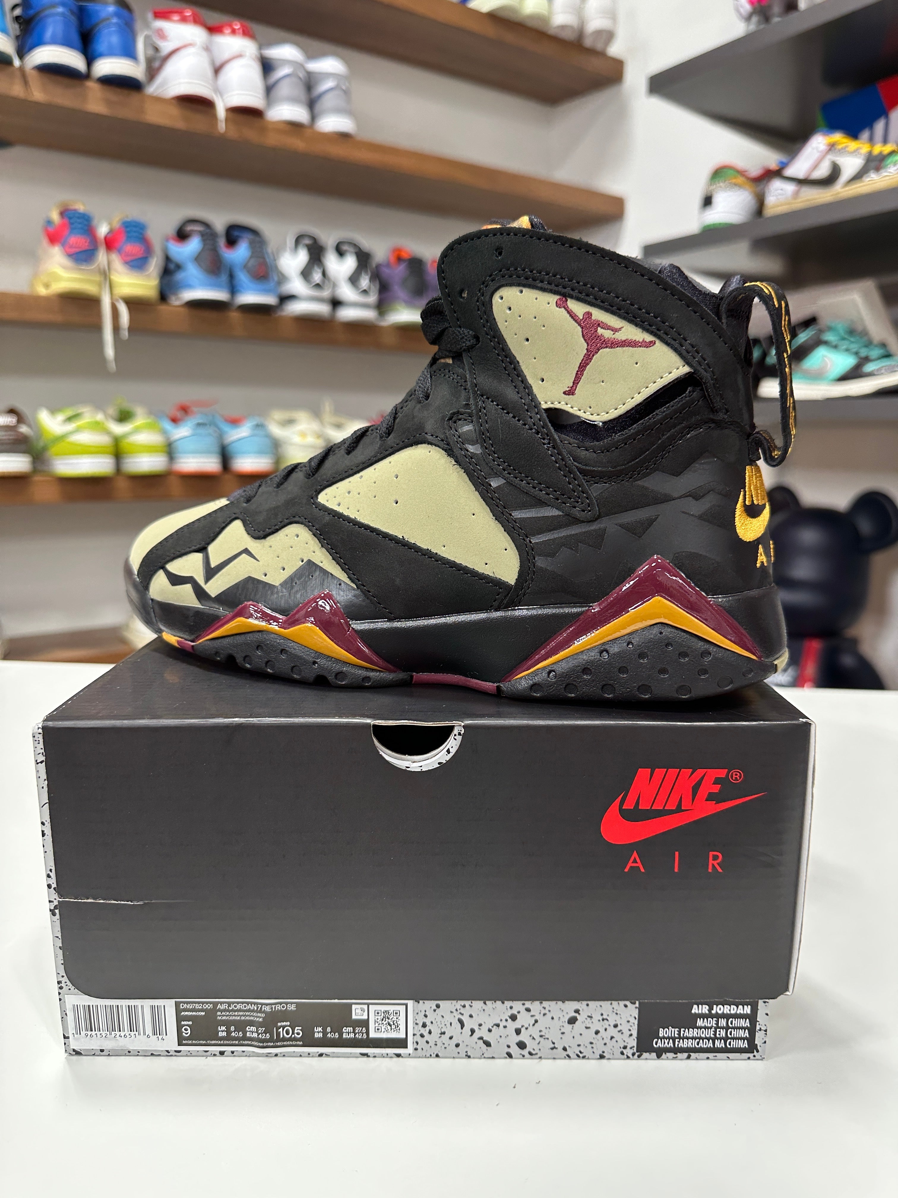 Air Jordan 7 Black Olive Sz 9