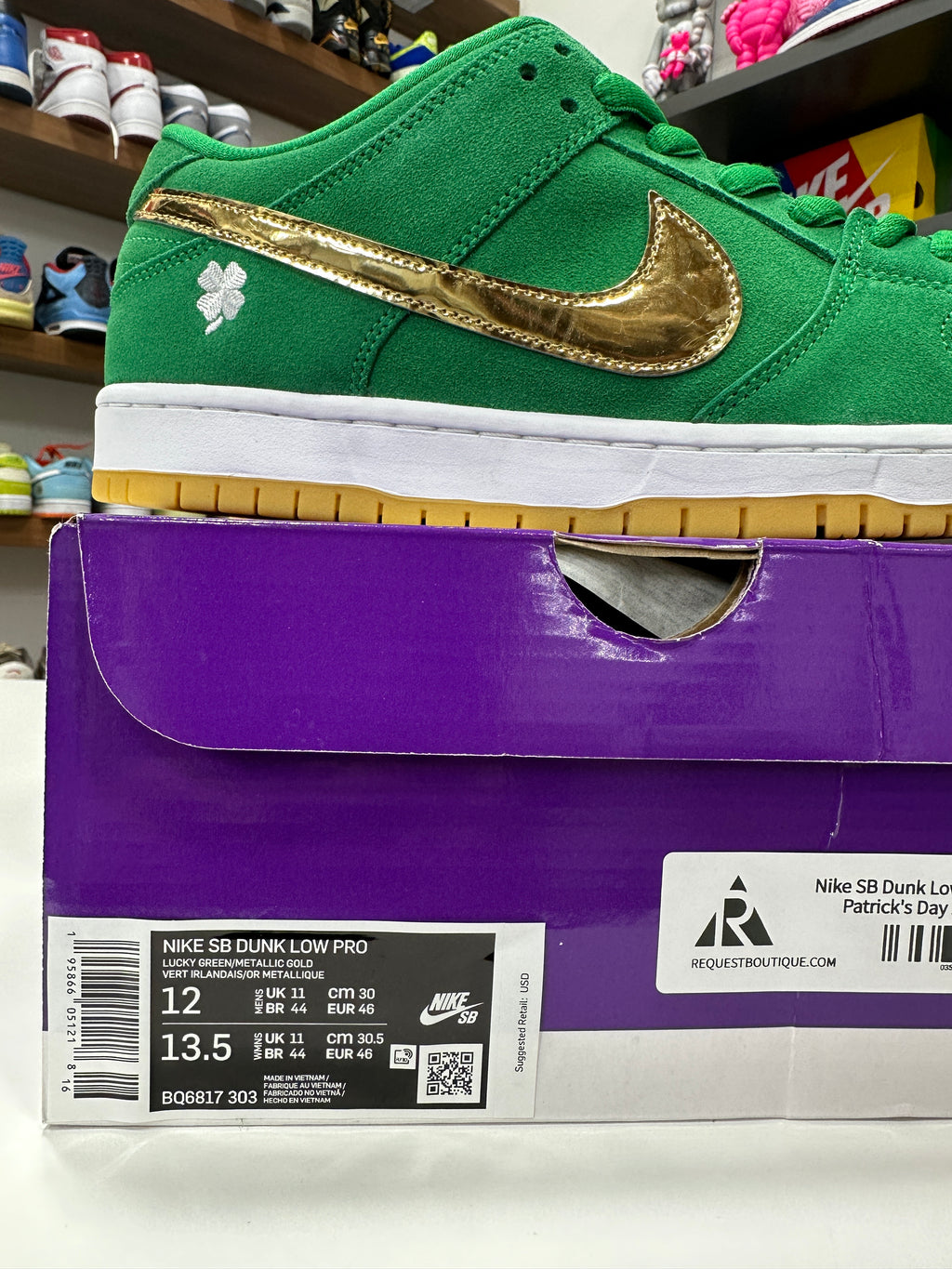 Nike SB Dunk Low Saint Patrick's Day Sz 12