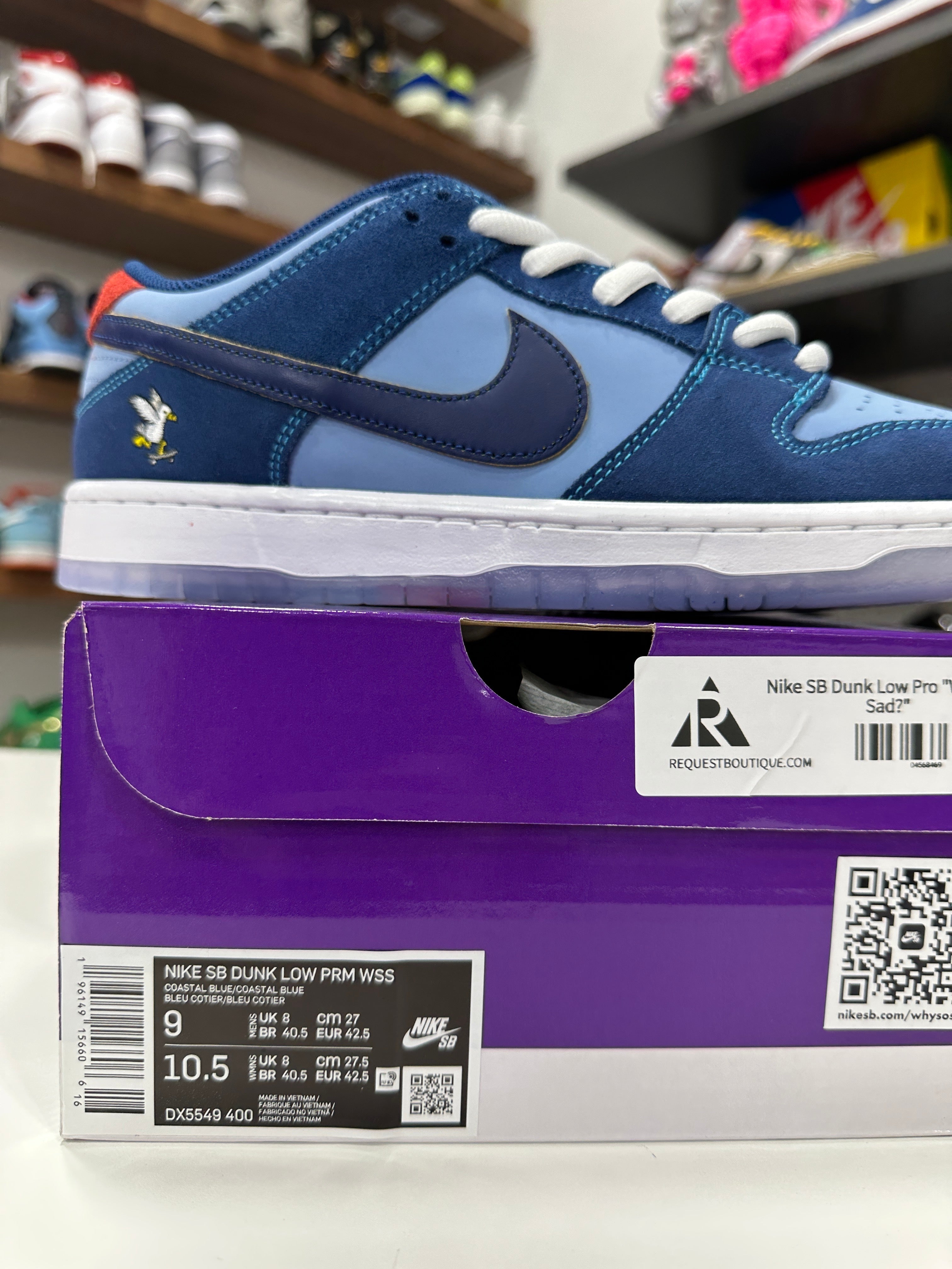Nike SB Dunk Low Why So Sad Sz 9