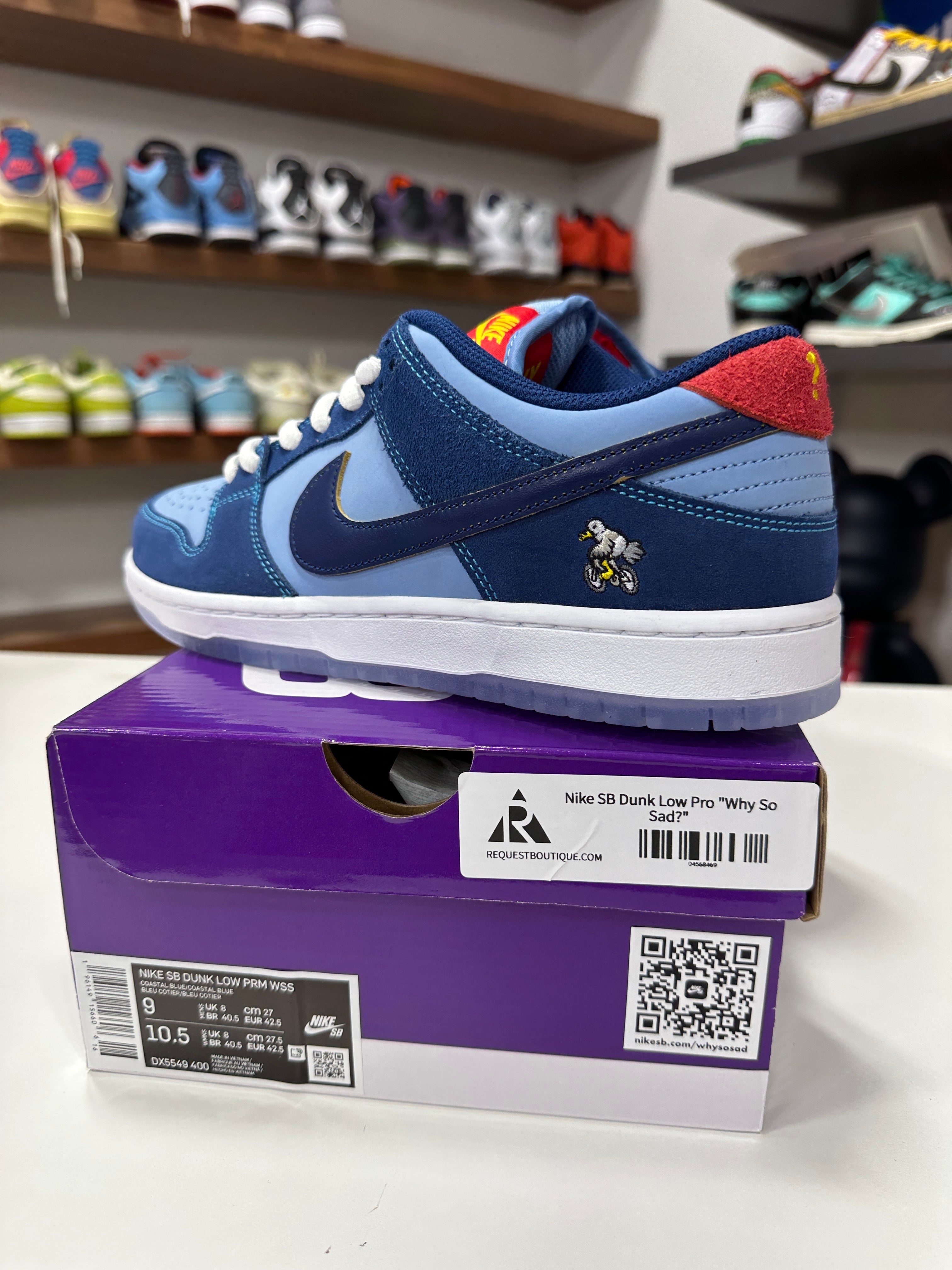 Nike SB Dunk Low Why So Sad Sz 9