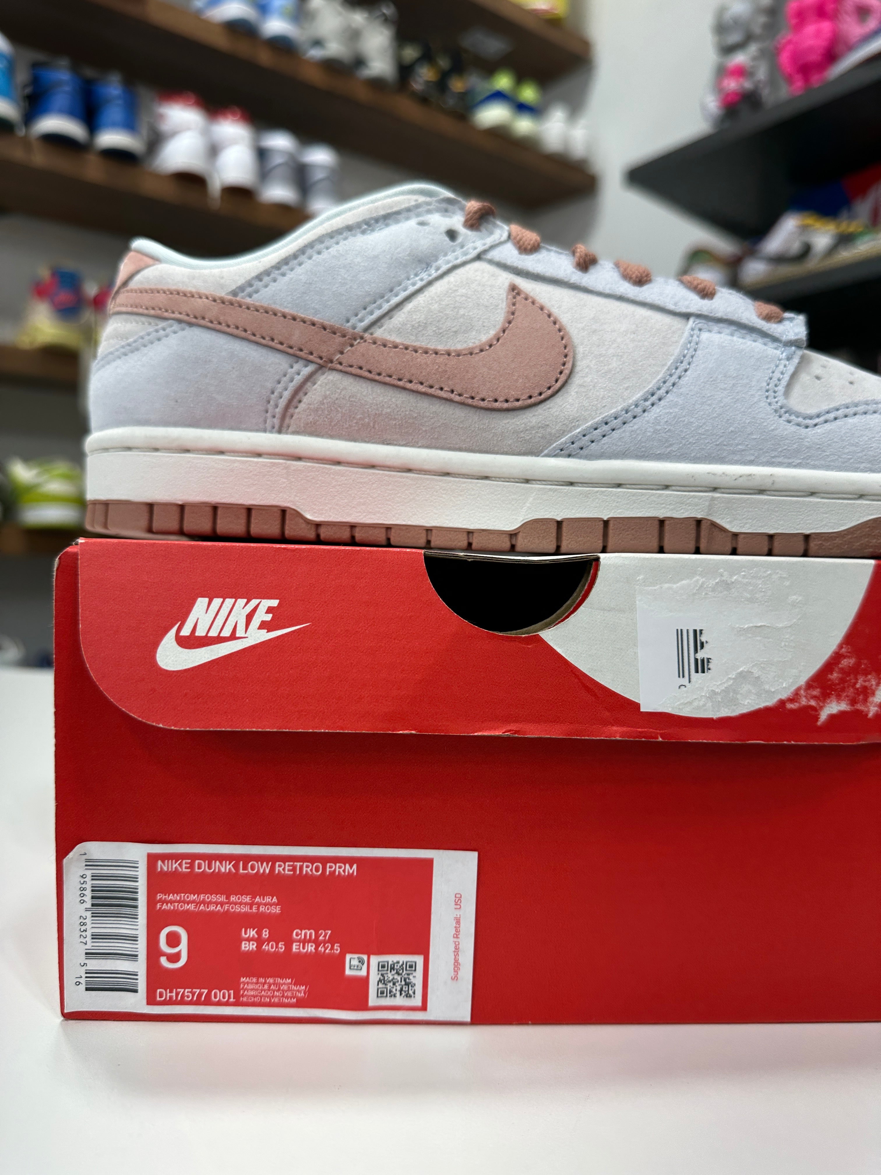 Nike Dunk Low Phantom Fossil Rose Sz 9