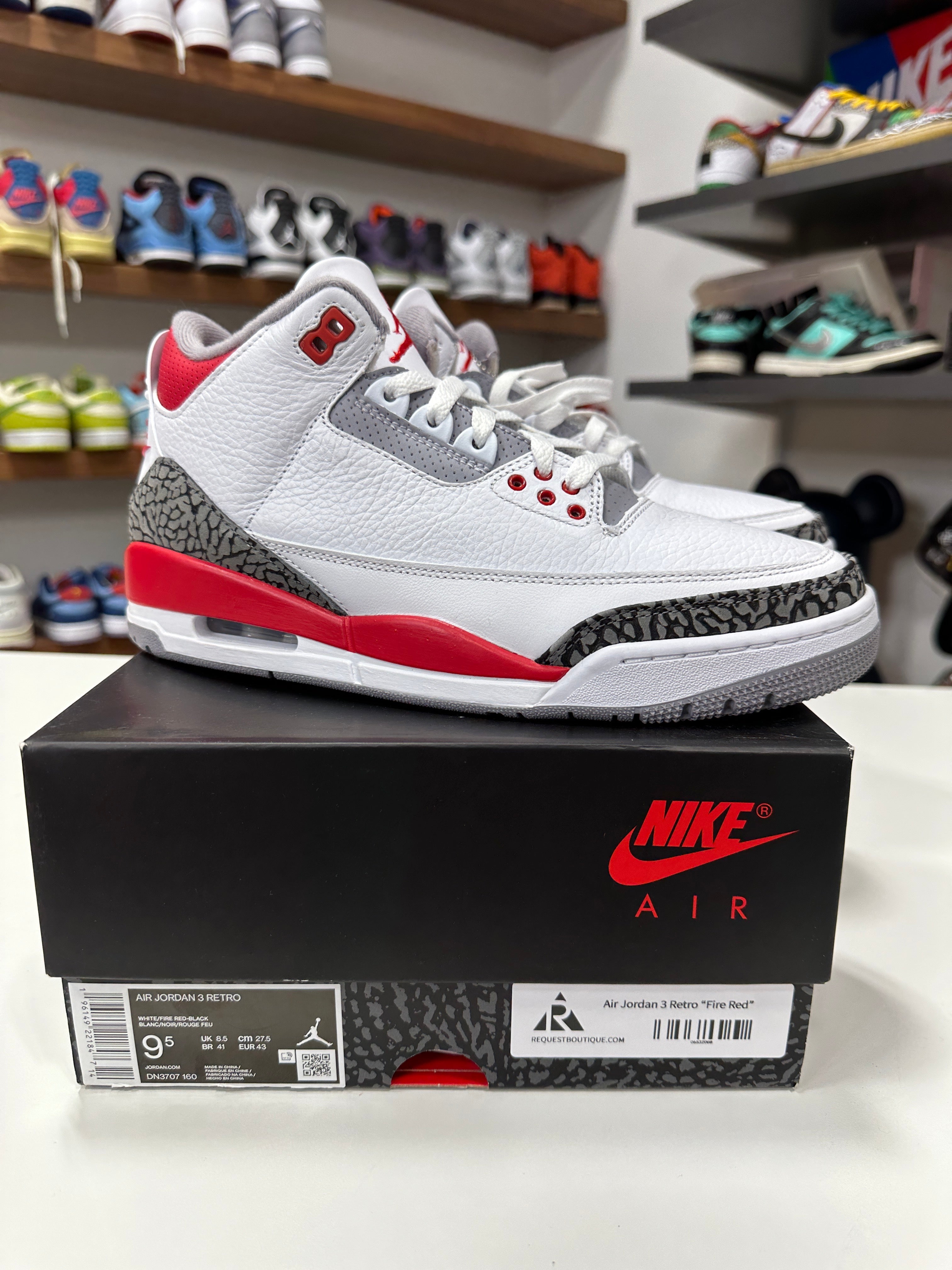 Air Jordan 3 Fire Red Sz 9.5