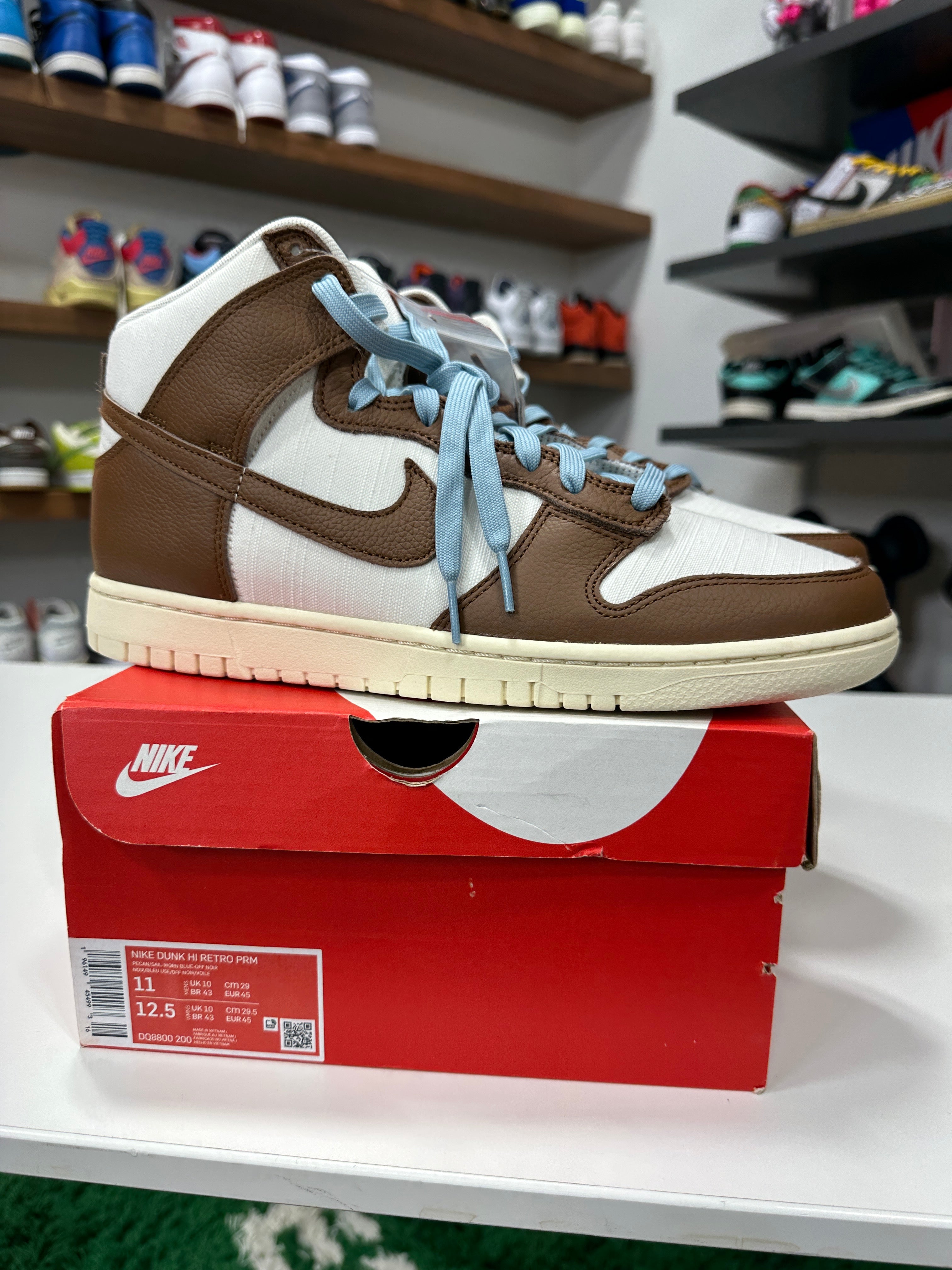 Nike Dunk High Pecan Sail Bleu Sz 11