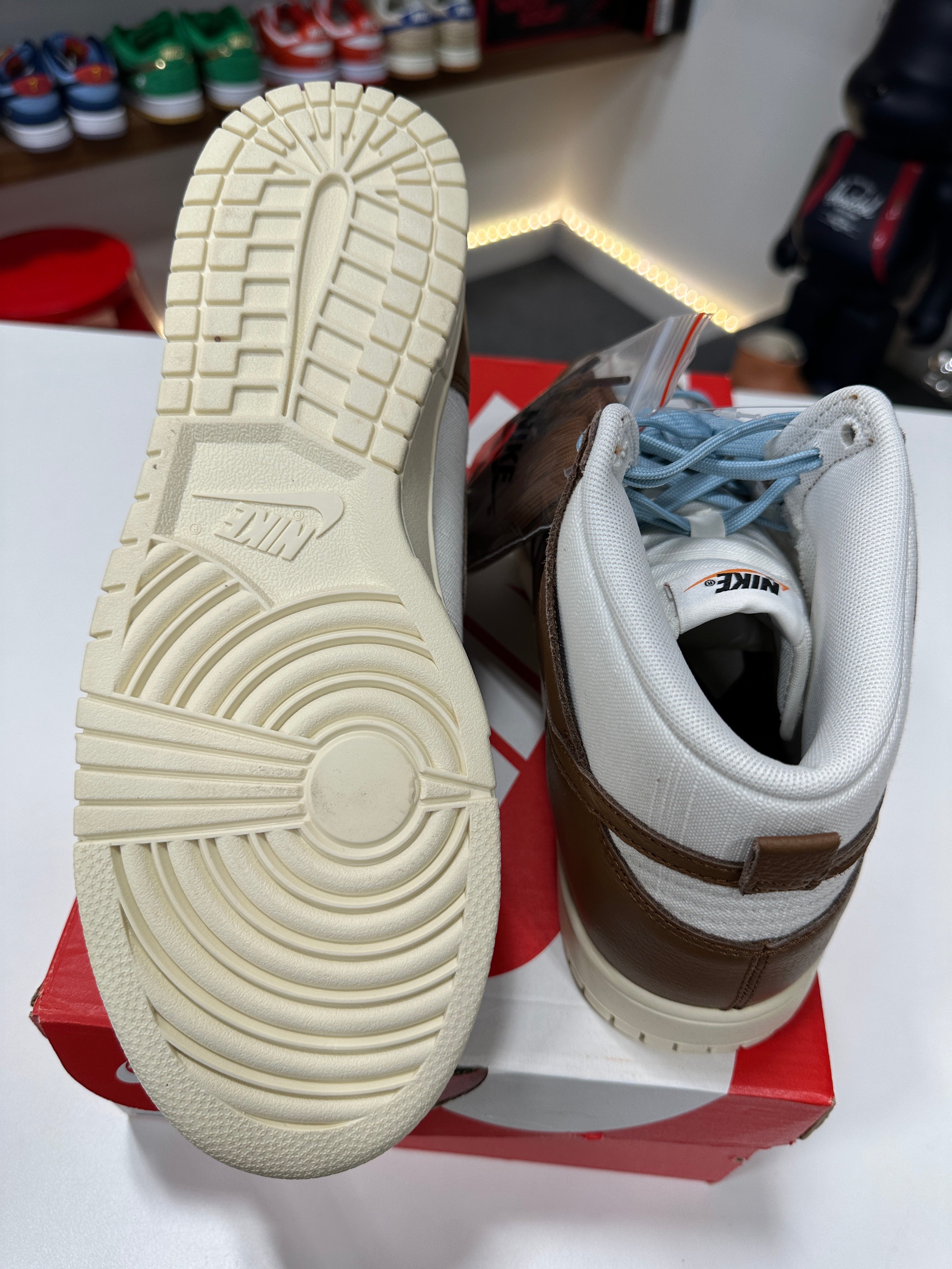Nike Dunk High Pecan Sail Bleu Sz 11