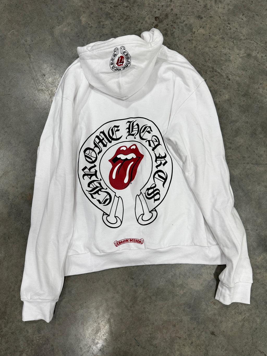 Chrome Hearts Rolling Stones Hoodie Sz L