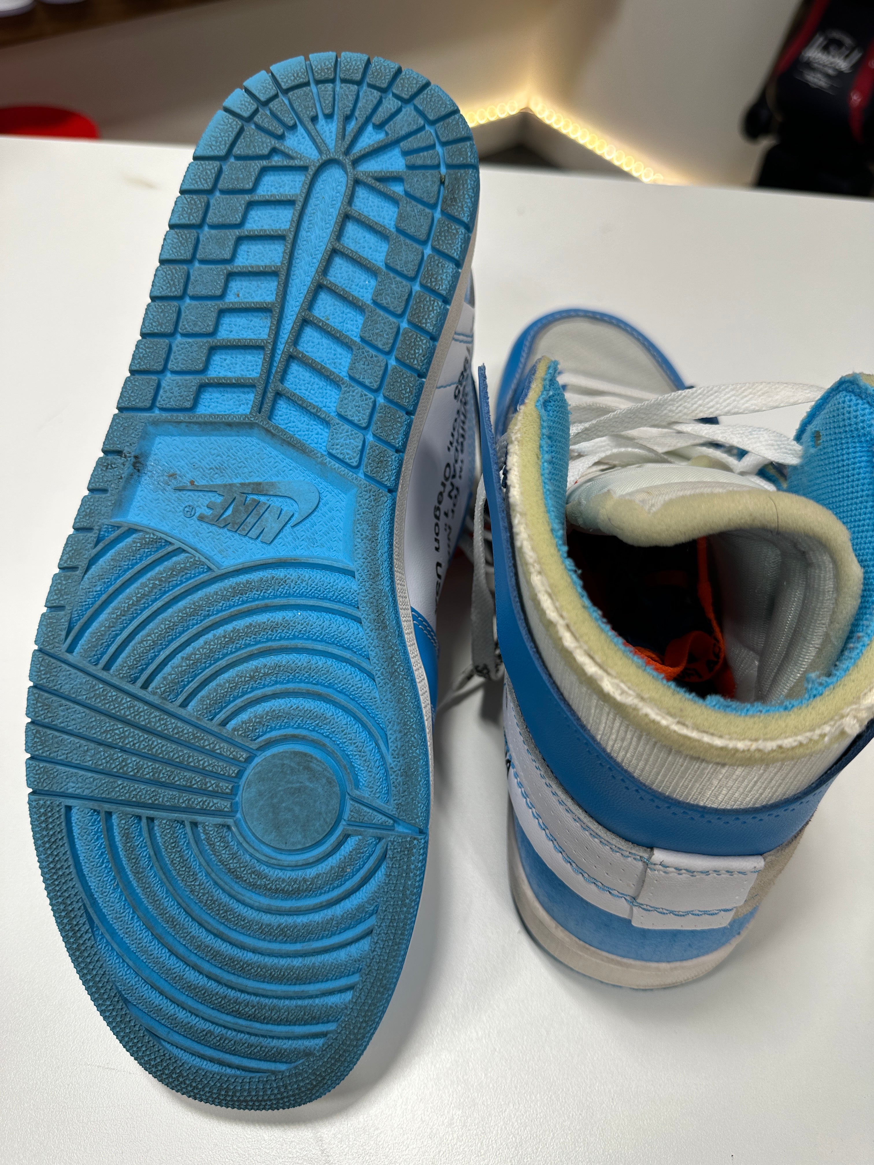 Jordan 1 High Off White UNC Sz 11 No Box