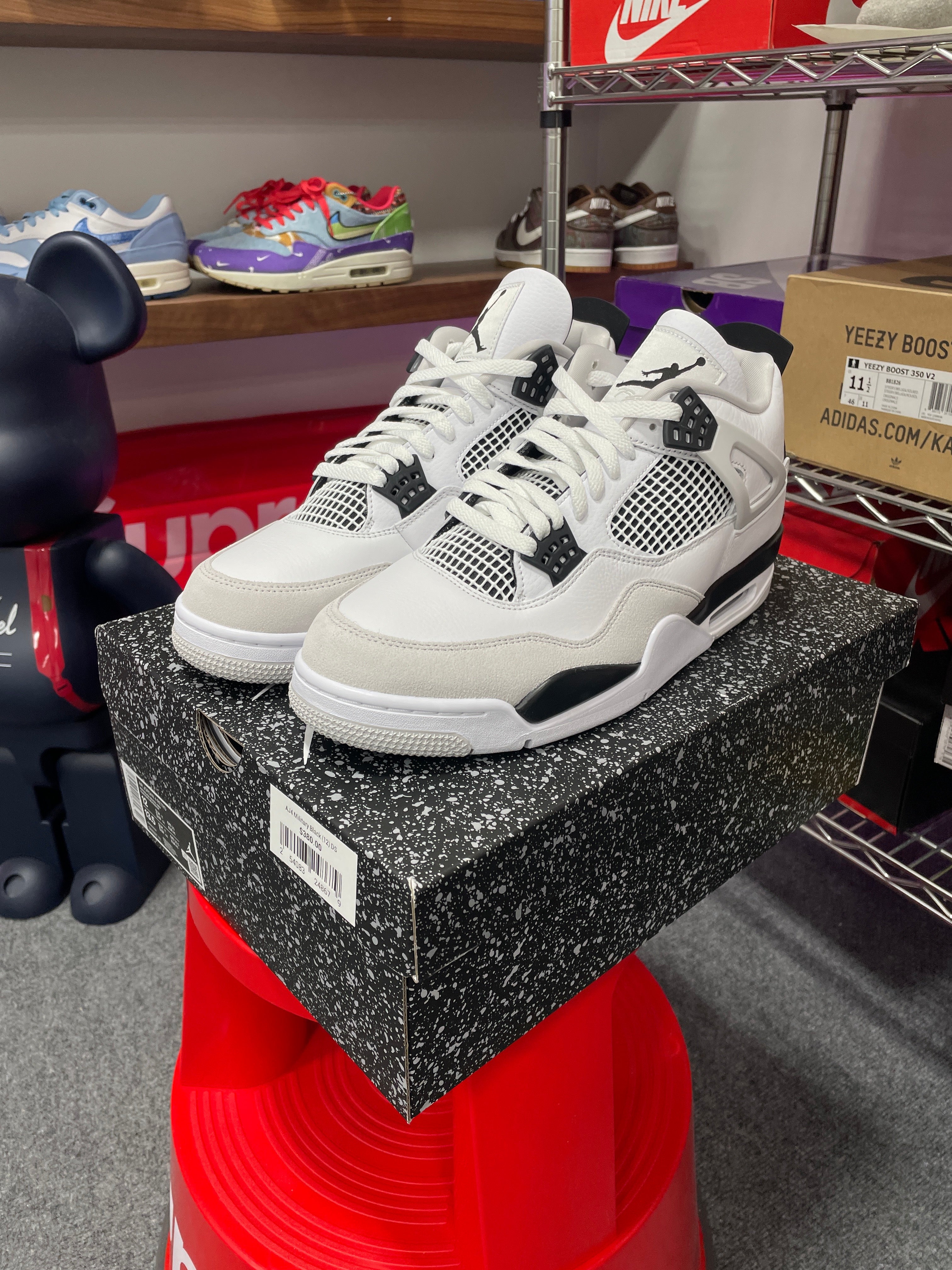 Jordan 4 Retro Military Black Sz 12