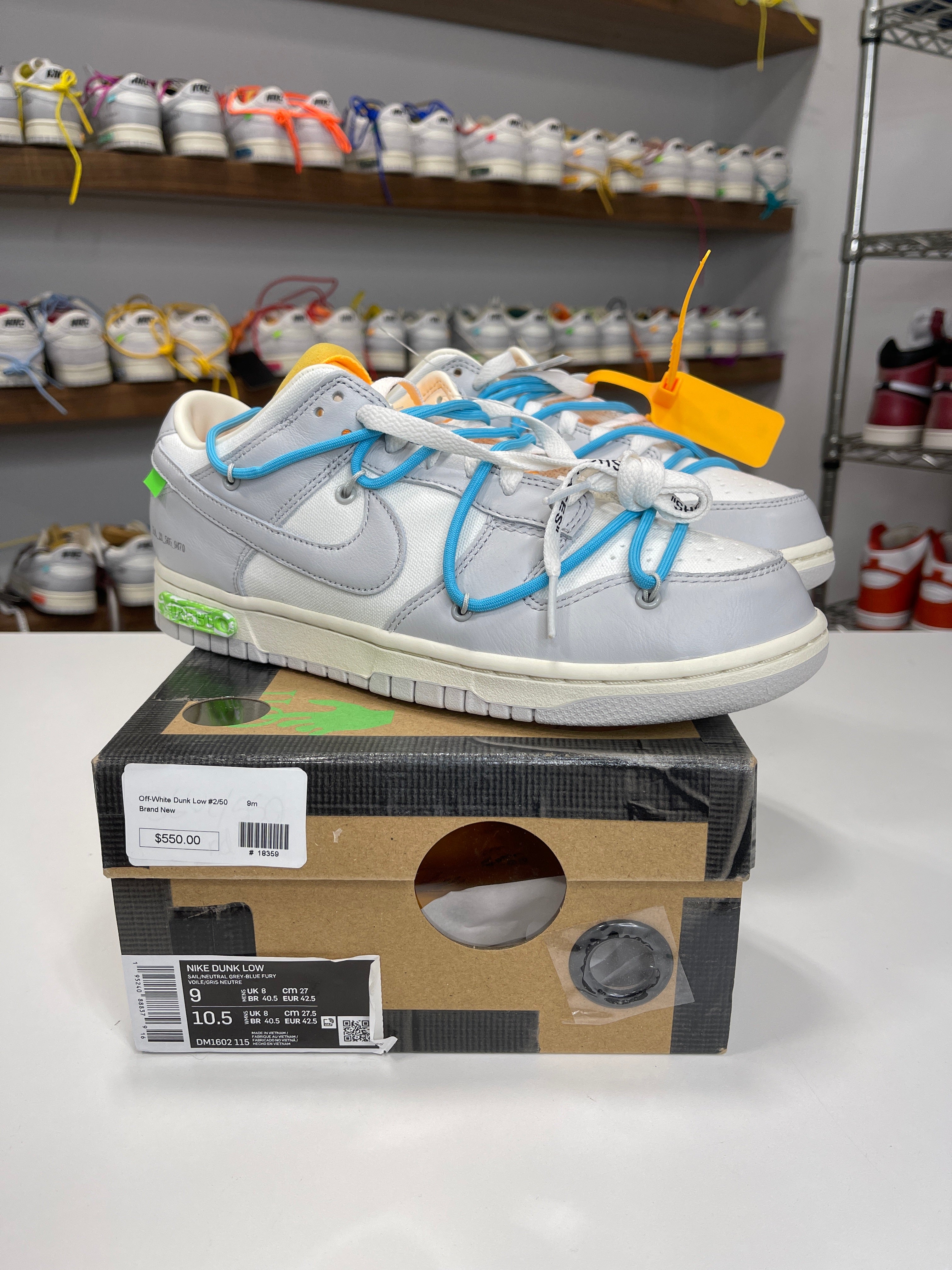 Nike Dunk Low Off-White Lot 2/50 - Sz 9