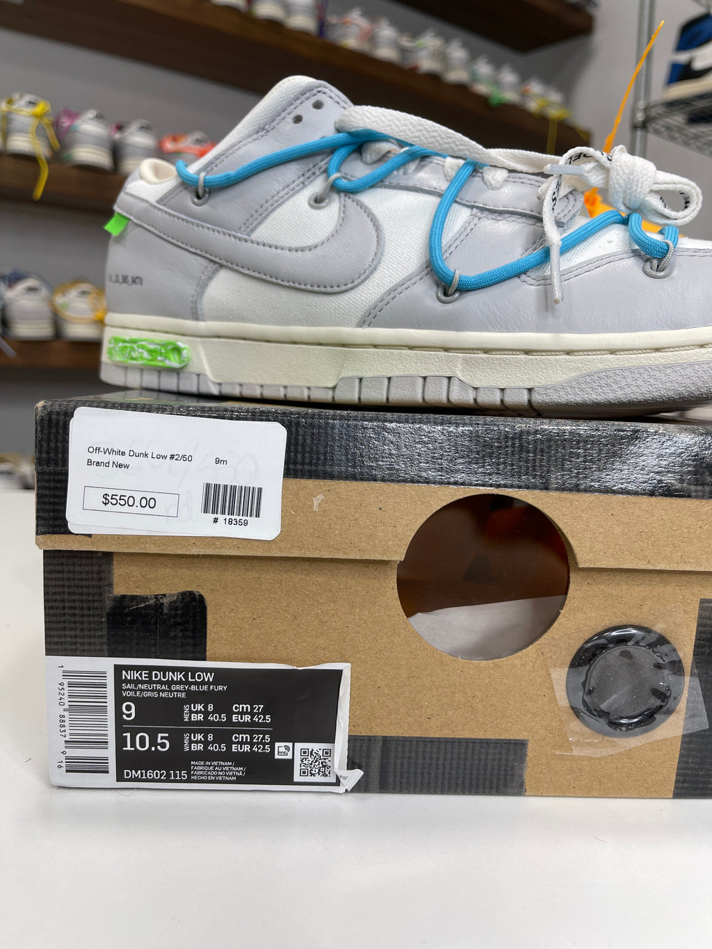 Nike Dunk Low Off-White Lot 2/50 - Sz 9