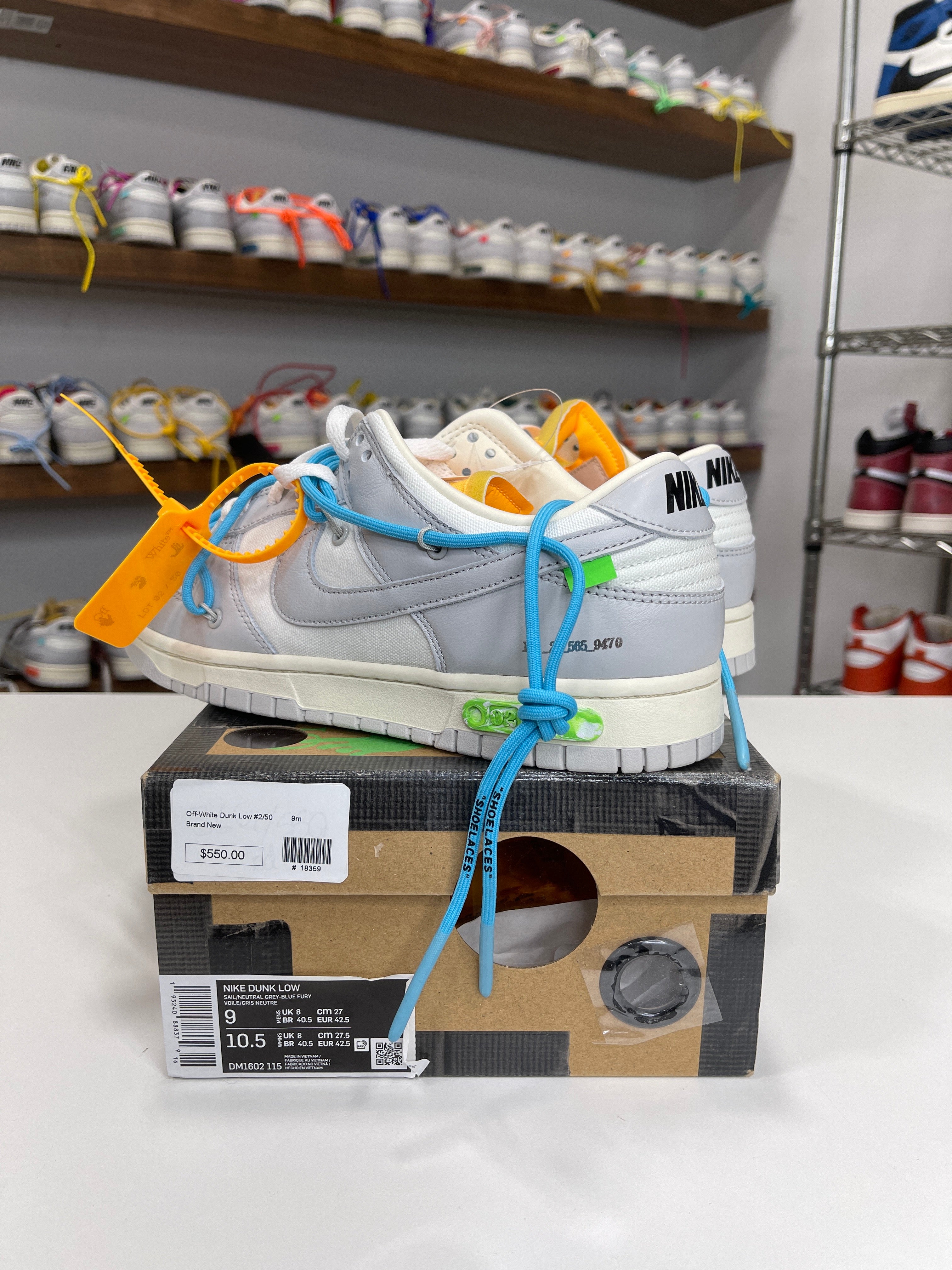 Nike Dunk Low Off-White Lot 2/50 - Sz 9
