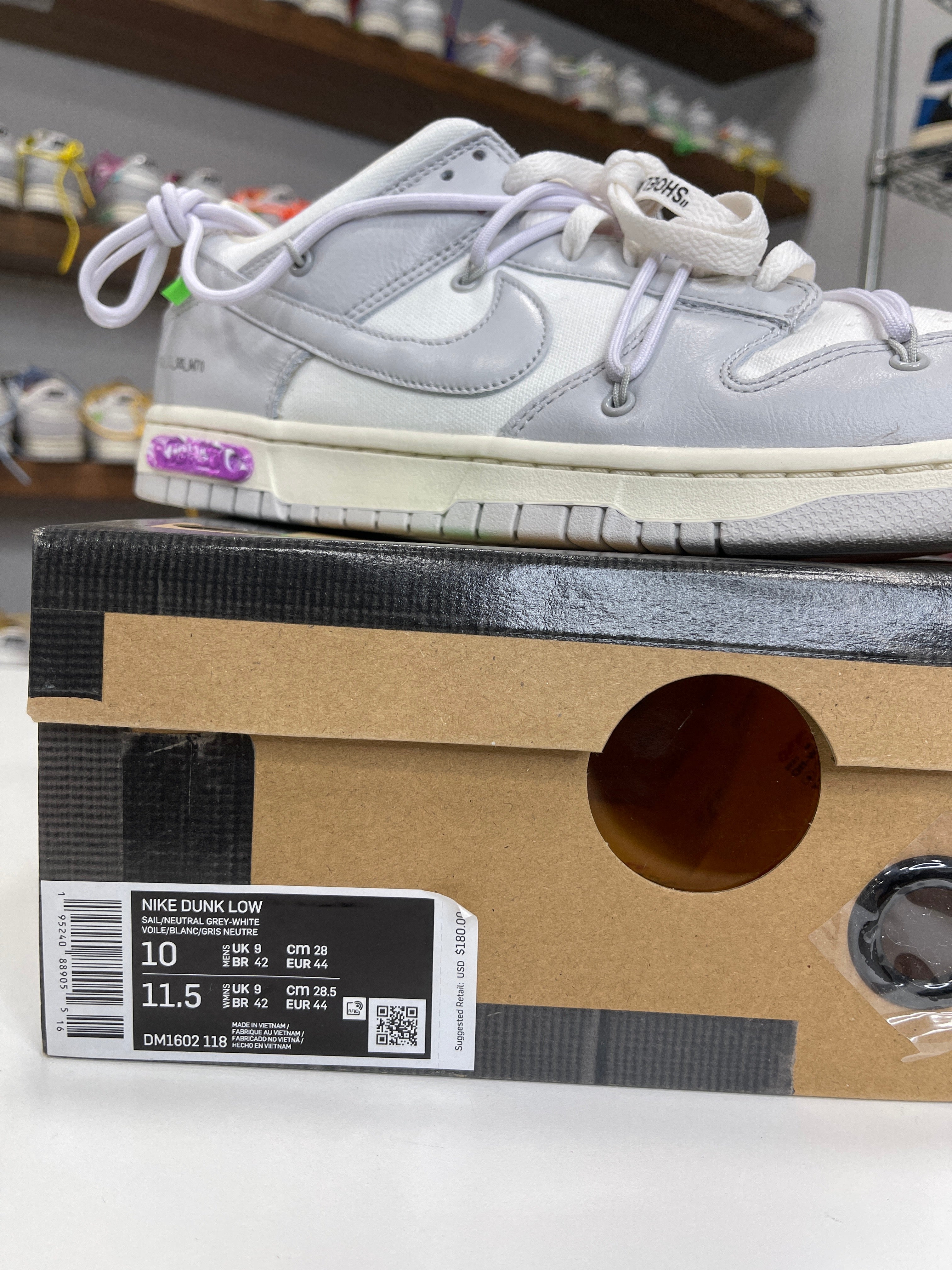 Nike Dunk Low Off-White Lot 3/50 - Sz 10