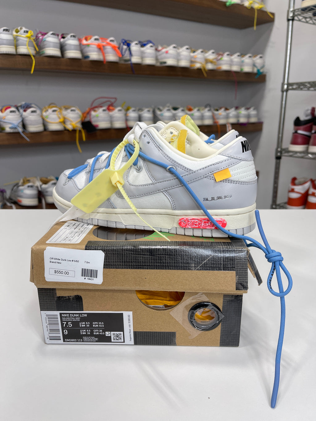 Nike Dunk Low Off-White Lot 5/50 - Sz 7.5