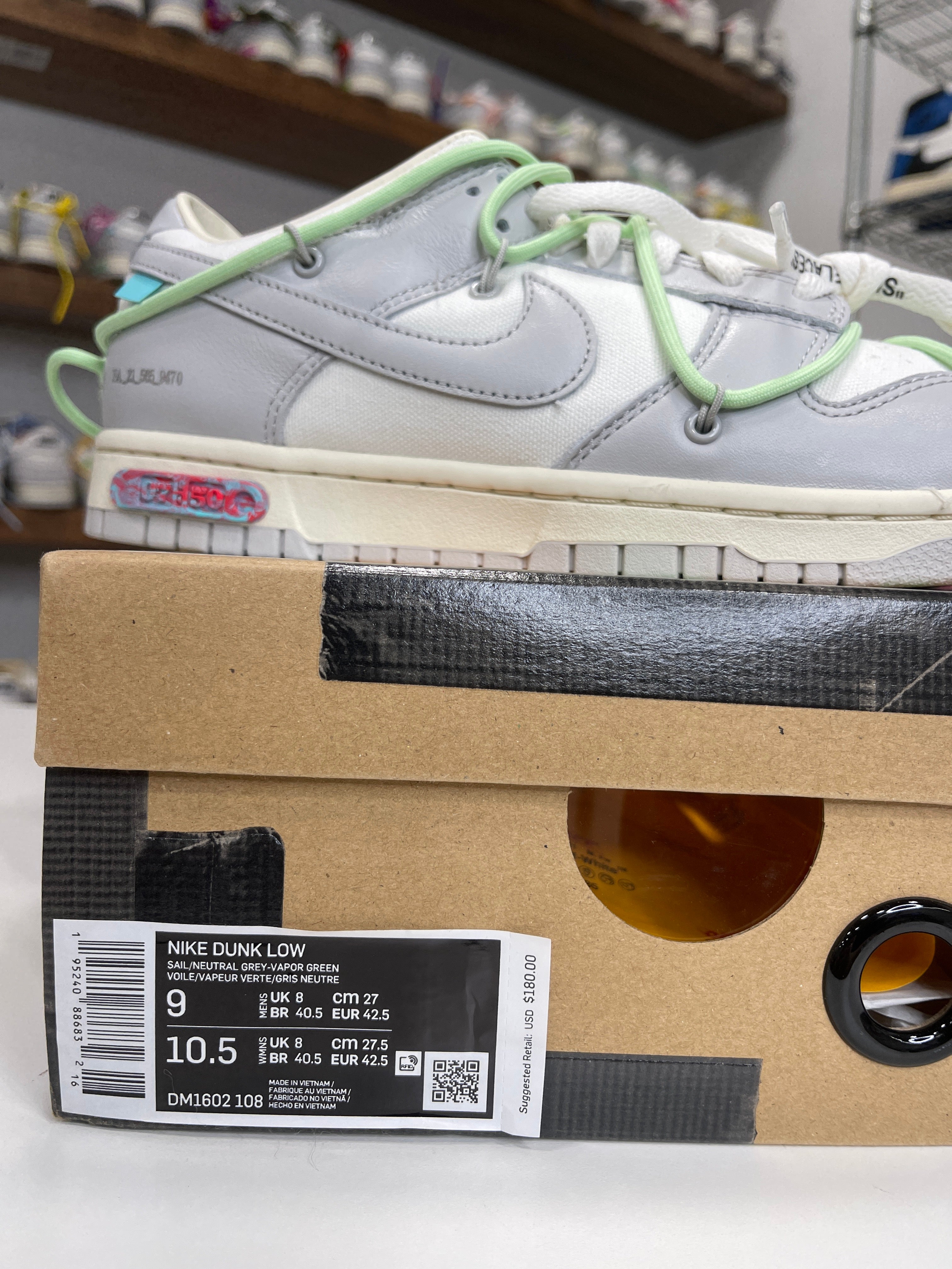 Nike Dunk Low Off-White Lot 7/50 - Sz 9