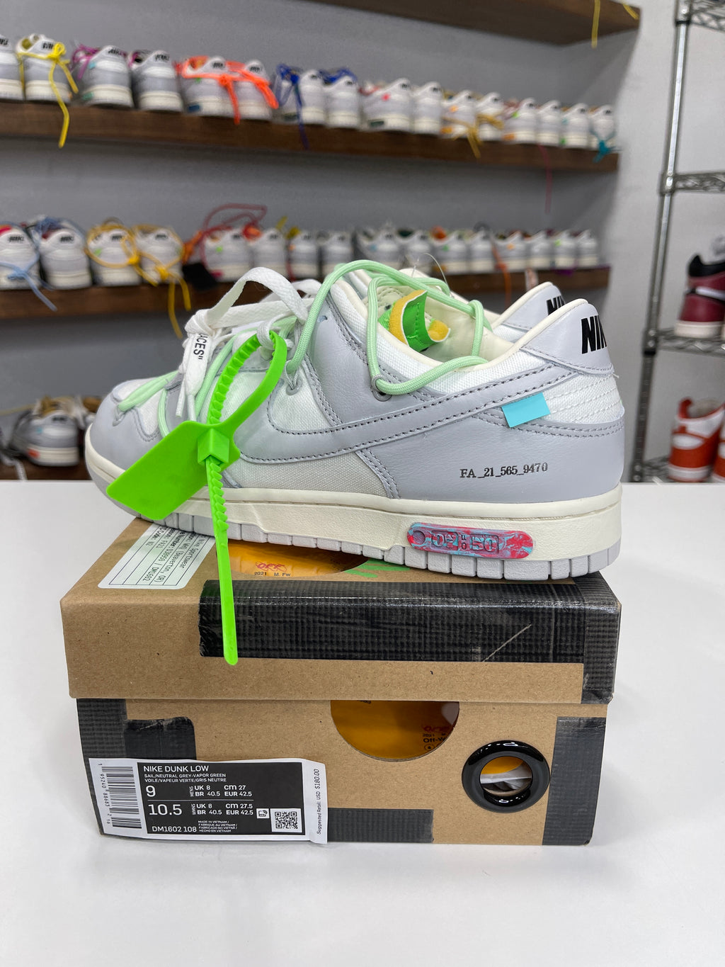 Nike Dunk Low Off-White Lot 7/50 - Sz 9