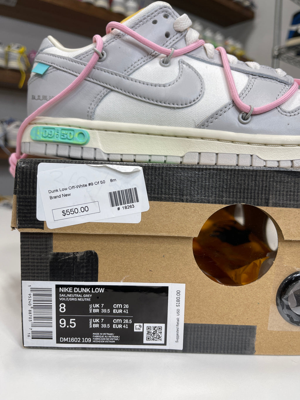 Nike Dunk Low Off-White Lot 9/50 - Sz 8