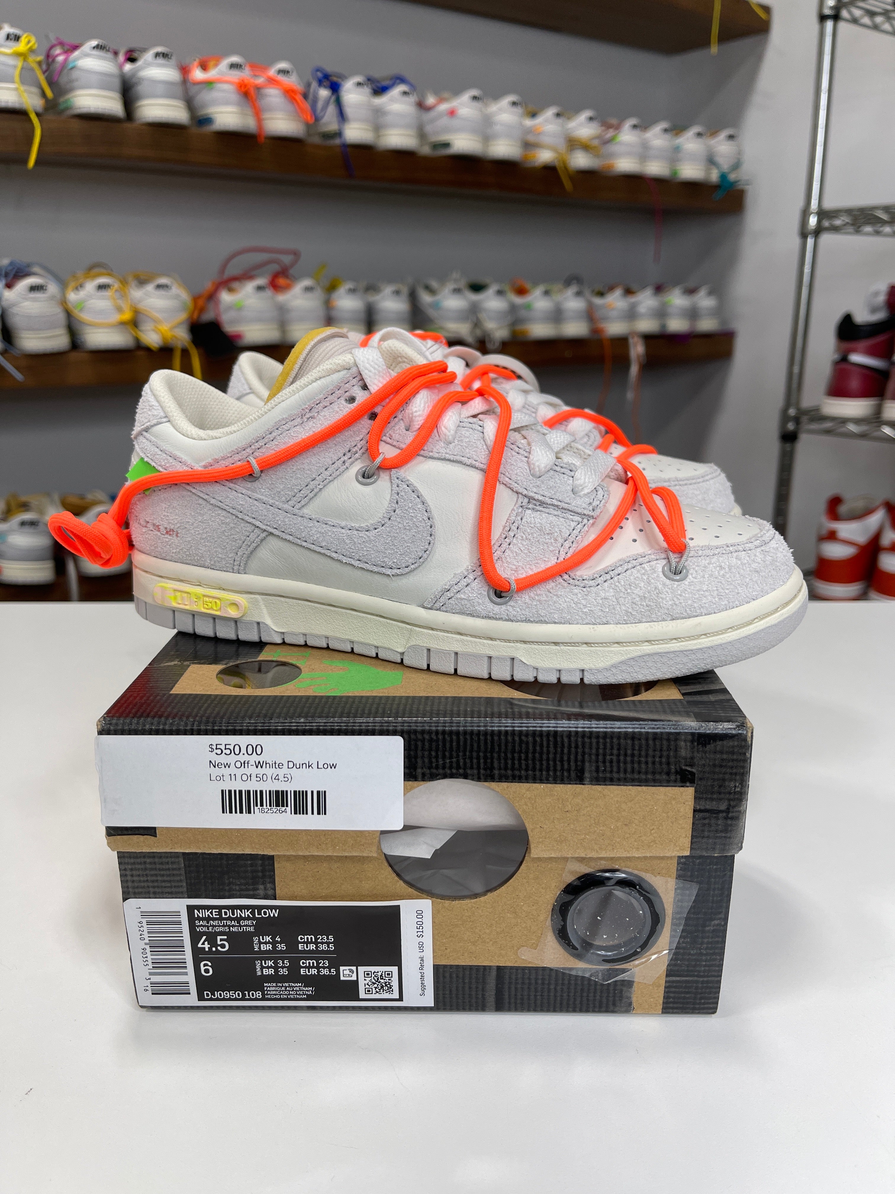 Nike Dunk Low Off-White Lot 11/50 - Sz4.5