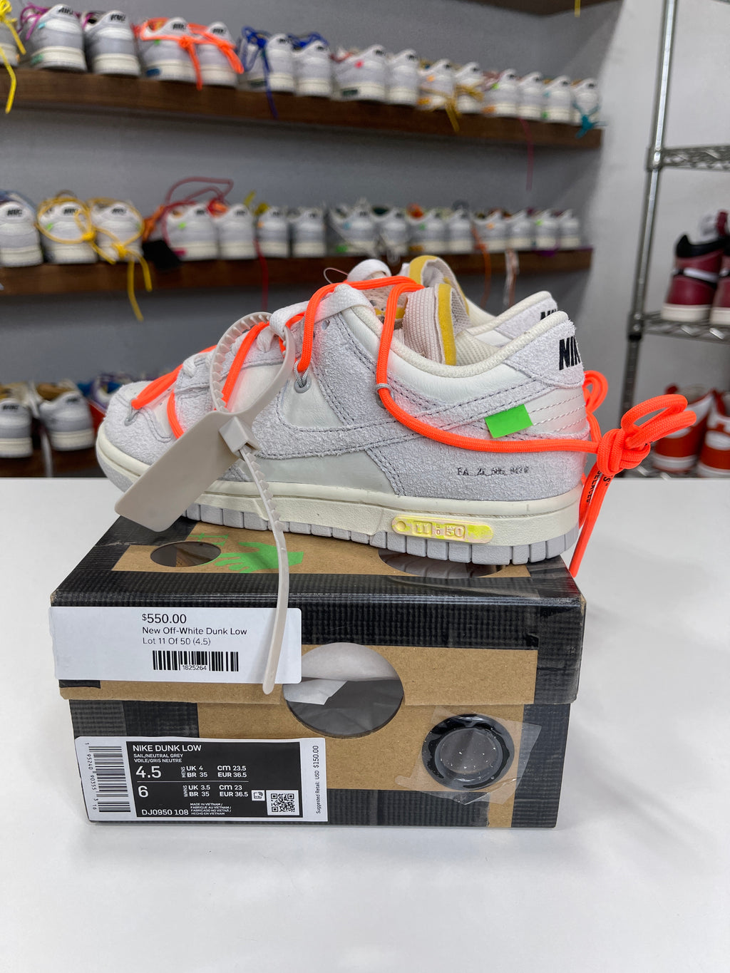 Nike Dunk Low Off-White Lot 11/50 - Sz4.5