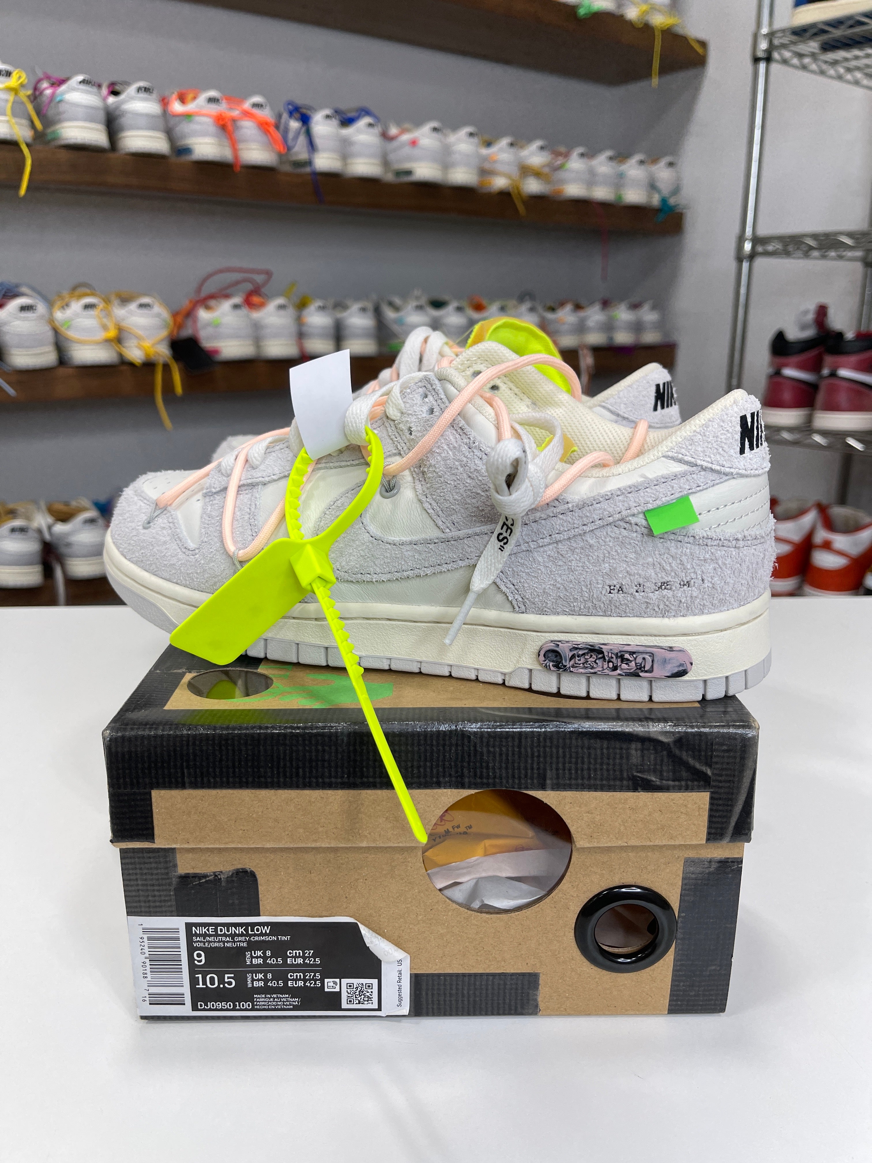 Nike Dunk Low Off-White Lot 12/50 - Sz 9