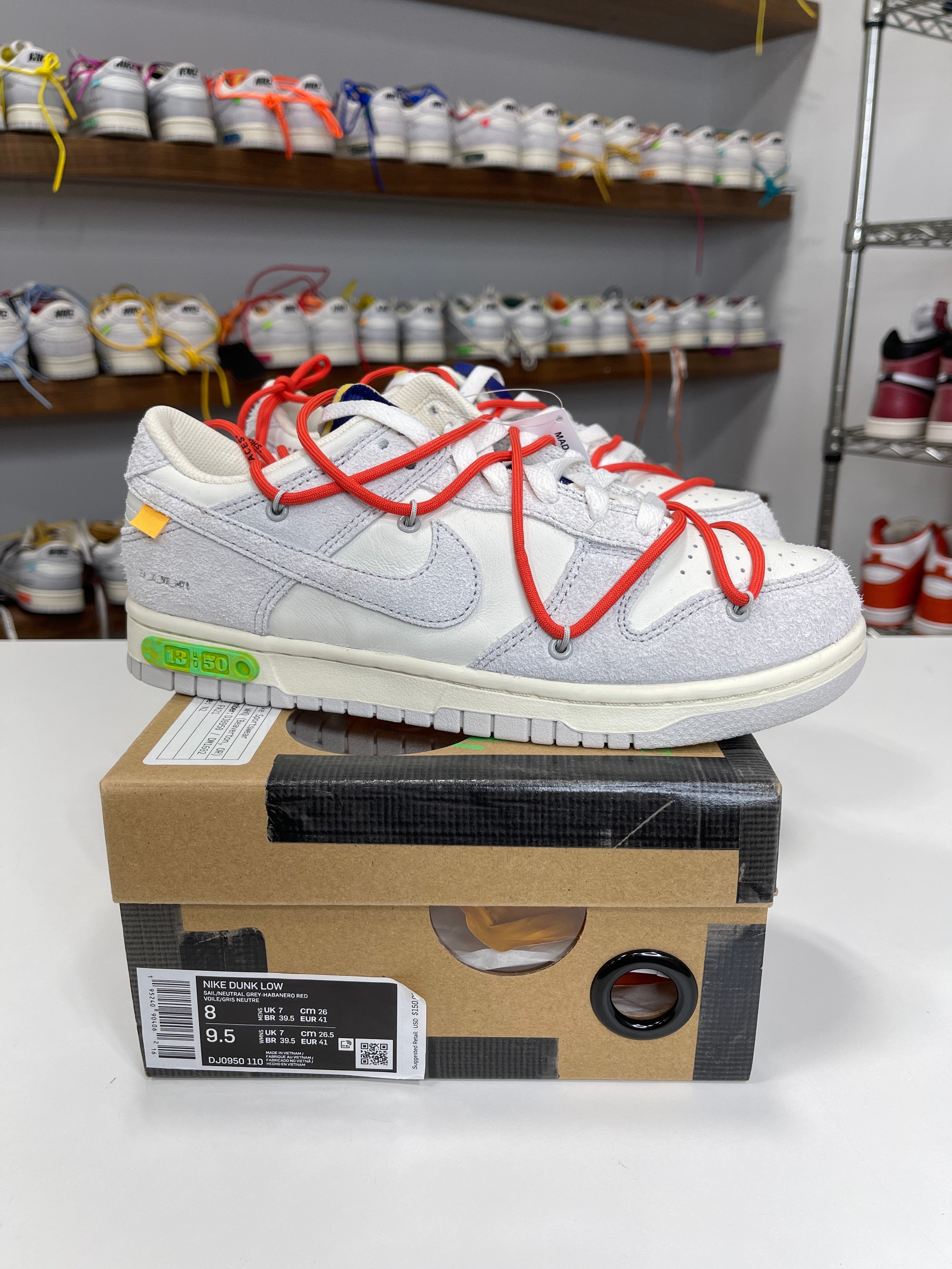 Nike Dunk Low Off-White Lot 13/50 - Sz 8