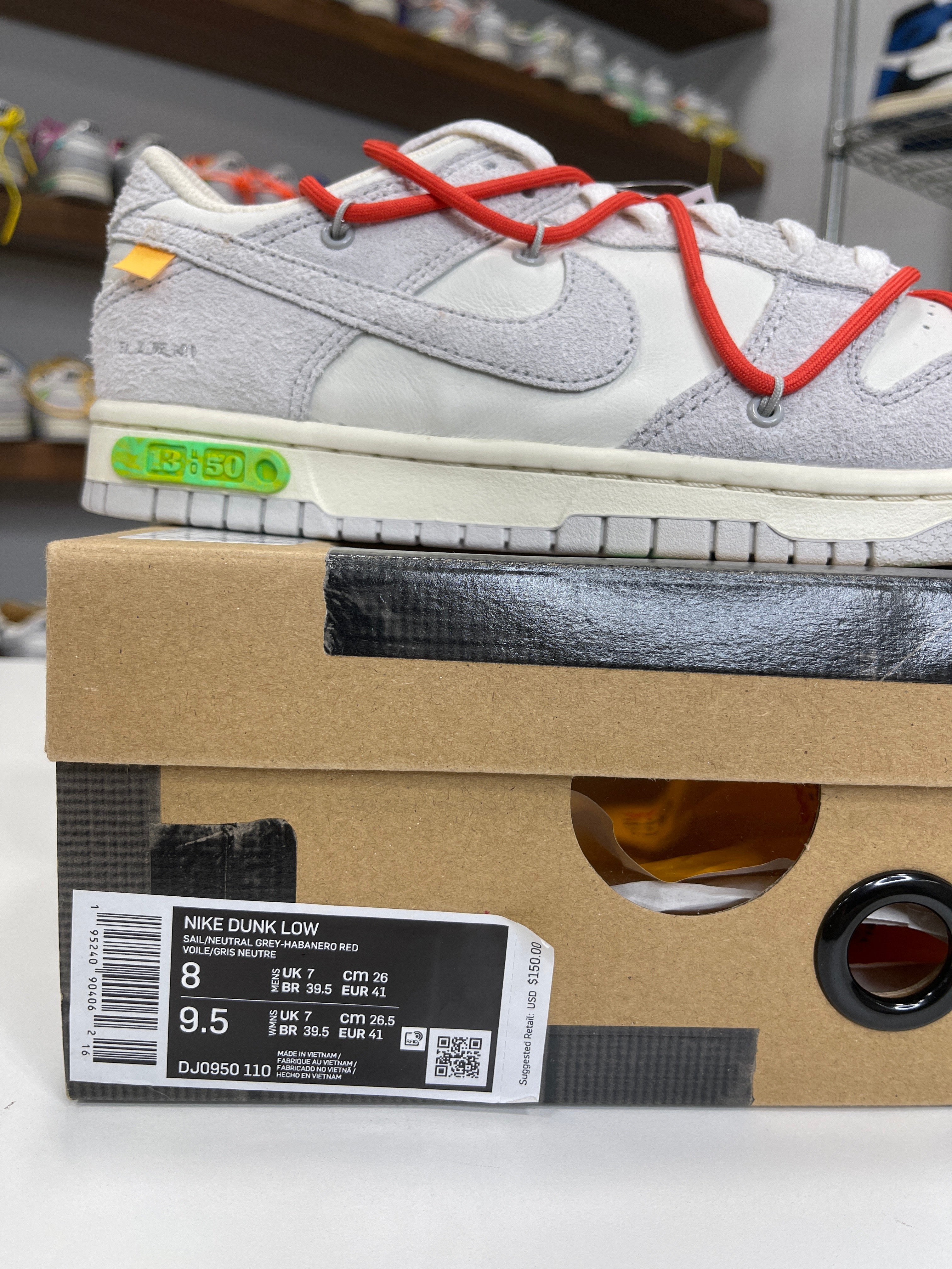 Nike Dunk Low Off-White Lot 13/50 - Sz 8