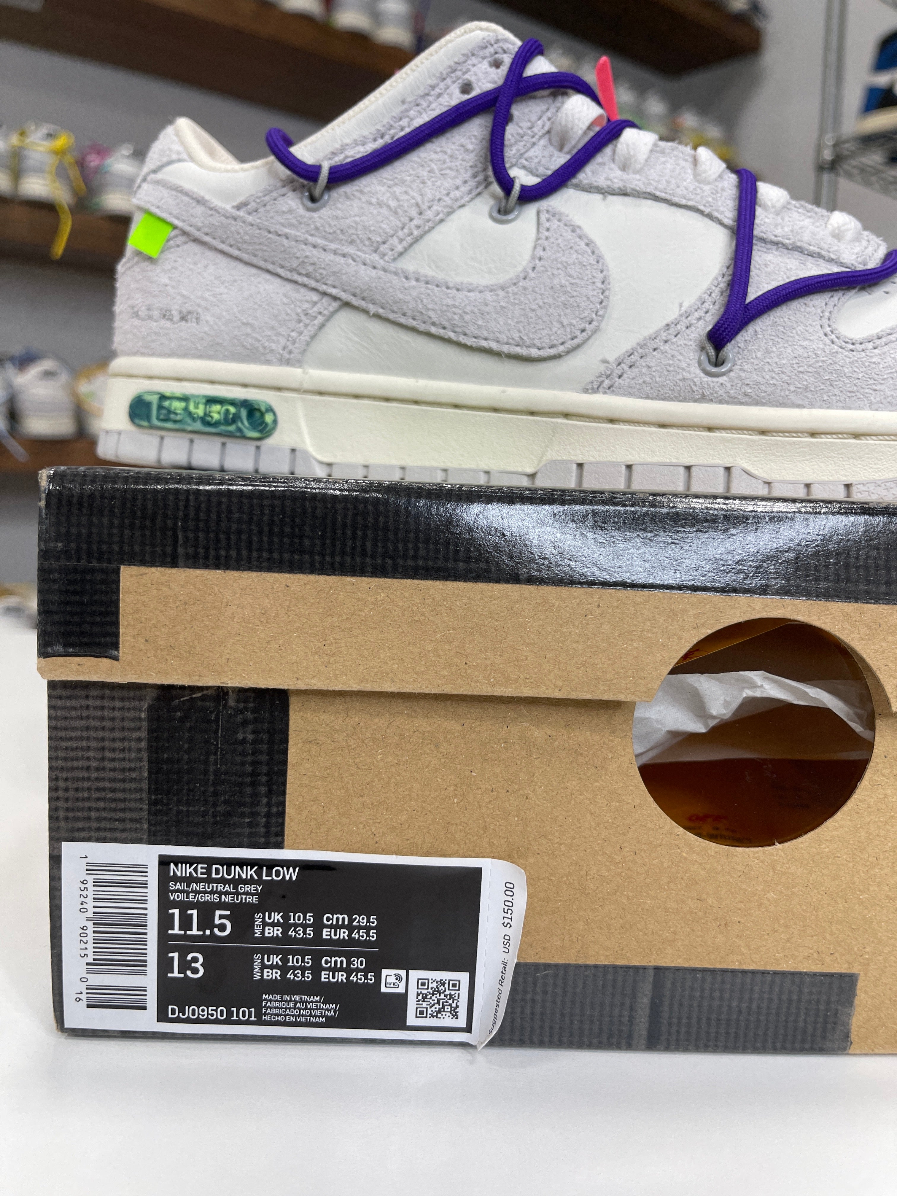 Nike Dunk Low Off-White Lot 15/50 - Sz 10