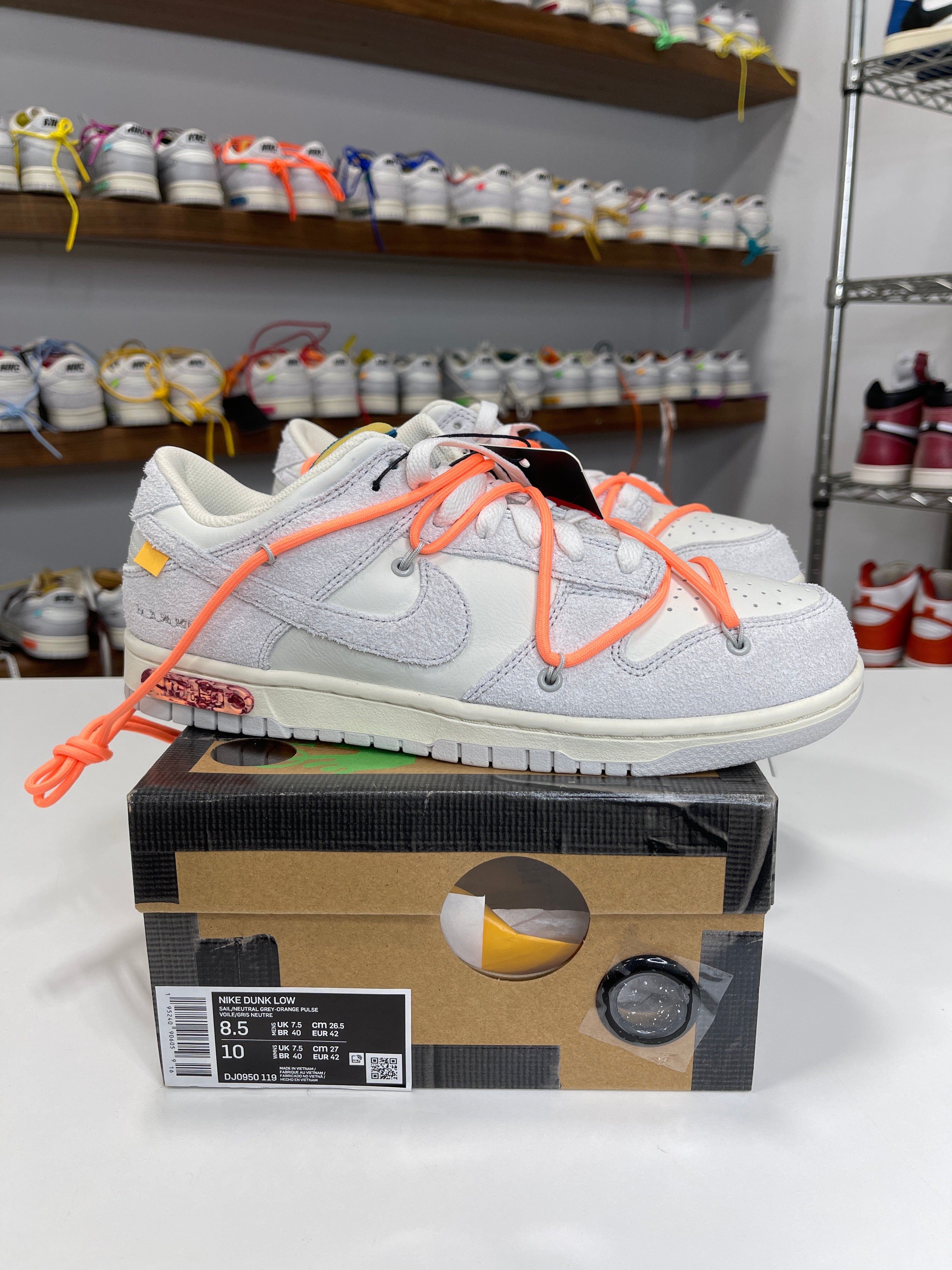 Nike Dunk Low Off-White Lot 2\19/50 - Sz 8.5