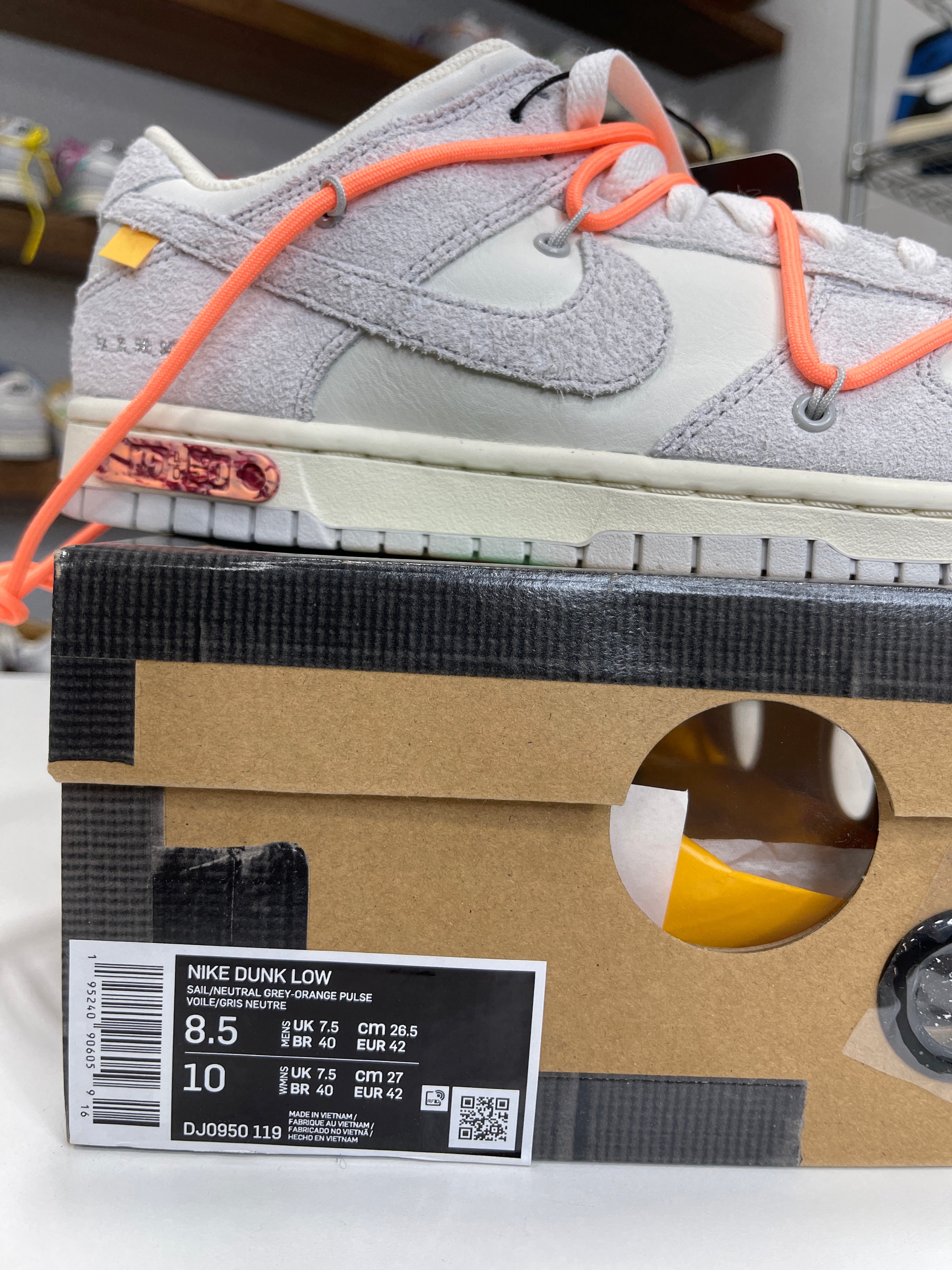 Nike Dunk Low Off-White Lot 2\19/50 - Sz 8.5
